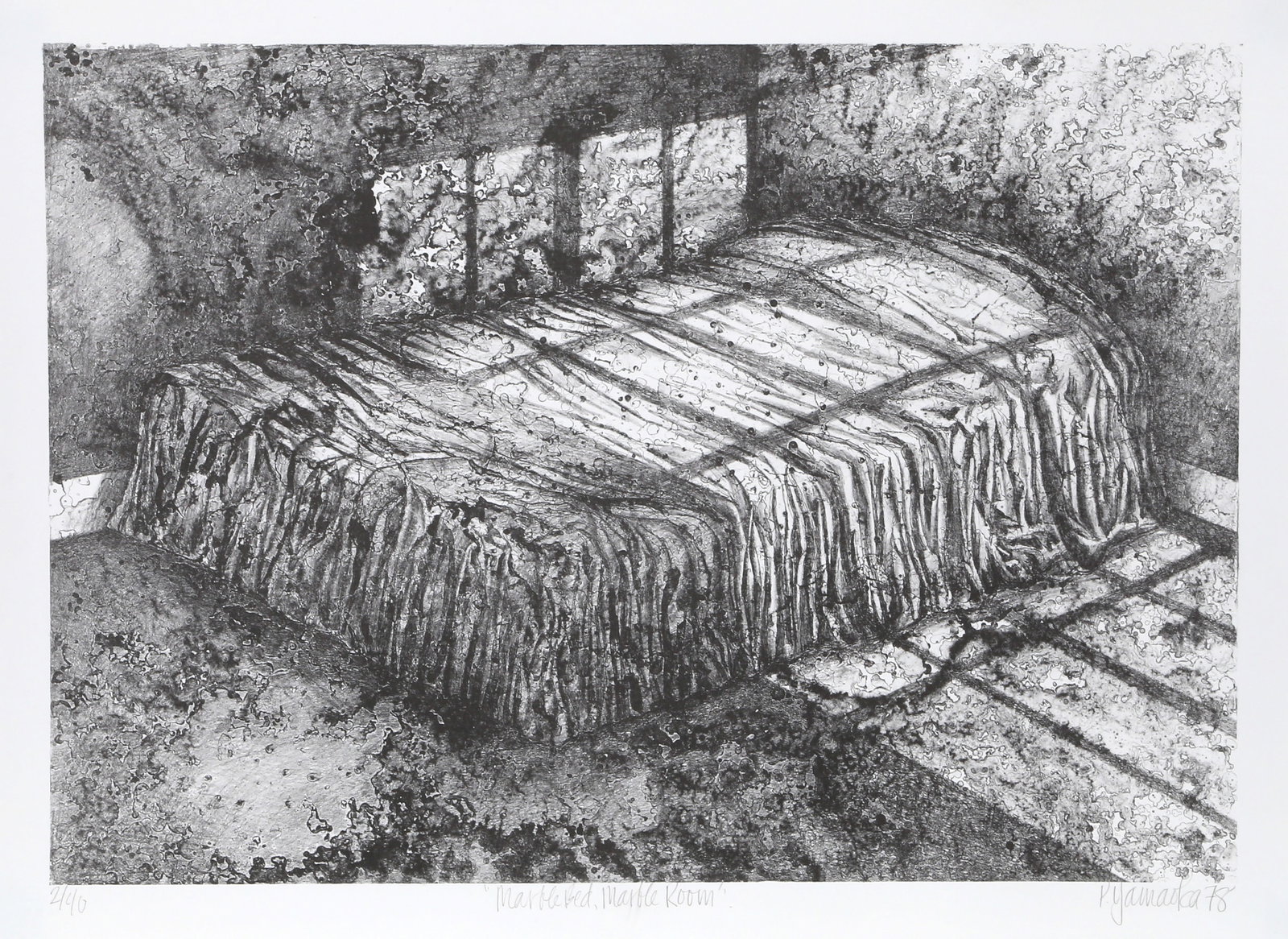 Peter Yamaoka, Marble Bed, Marble Room, Lithograph (1 of 4)