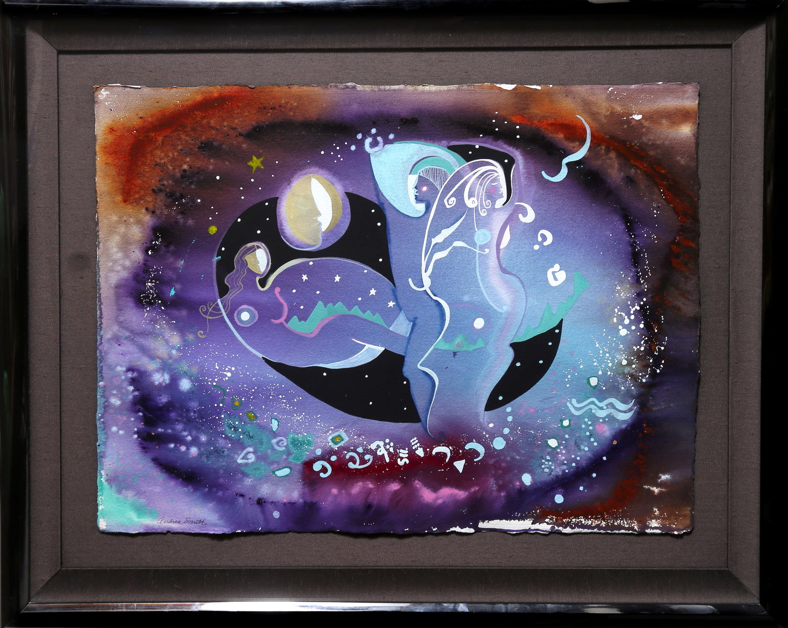 Andrea Smith, Mother Earth and Angel Guidance, Watercolor (1 of 4)
