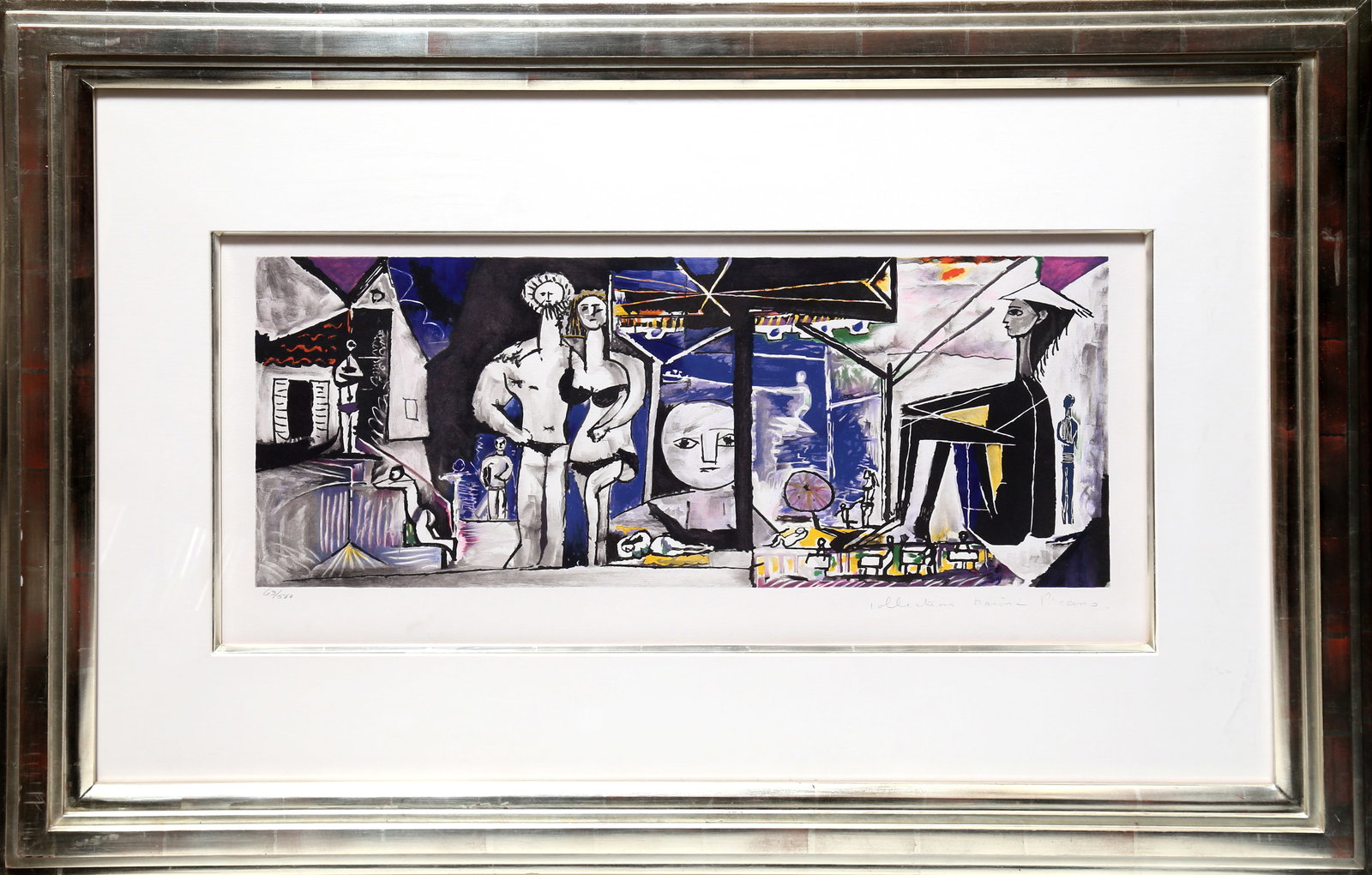 after Pablo Picasso, Jeux de Plage, Lithograph: Artist: Pablo Picasso, After, Spanish (1881 - 1973) Title: Jeux de Plage Year: of Original: 1955 | Year Printed: 1979-1982 Medium: Lithograph on Arches Edition: 63/500 Image Size: 10.5 x 25 inches Siz