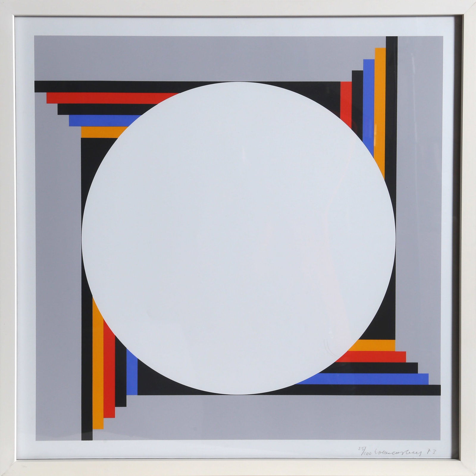 Verena Loewensberg, Untitled from 9x5 Konkret Portfolio, Screenprint: Artist: Verena Loewensberg, Swiss (1912 - 1986) Title: untitled from 9x5 Konkret Portfolio Year: 1973 Medium: Screenprint on PVC foil, signed and numbered in pencil Edition: 25/200 Size: 23.5 in. x 23