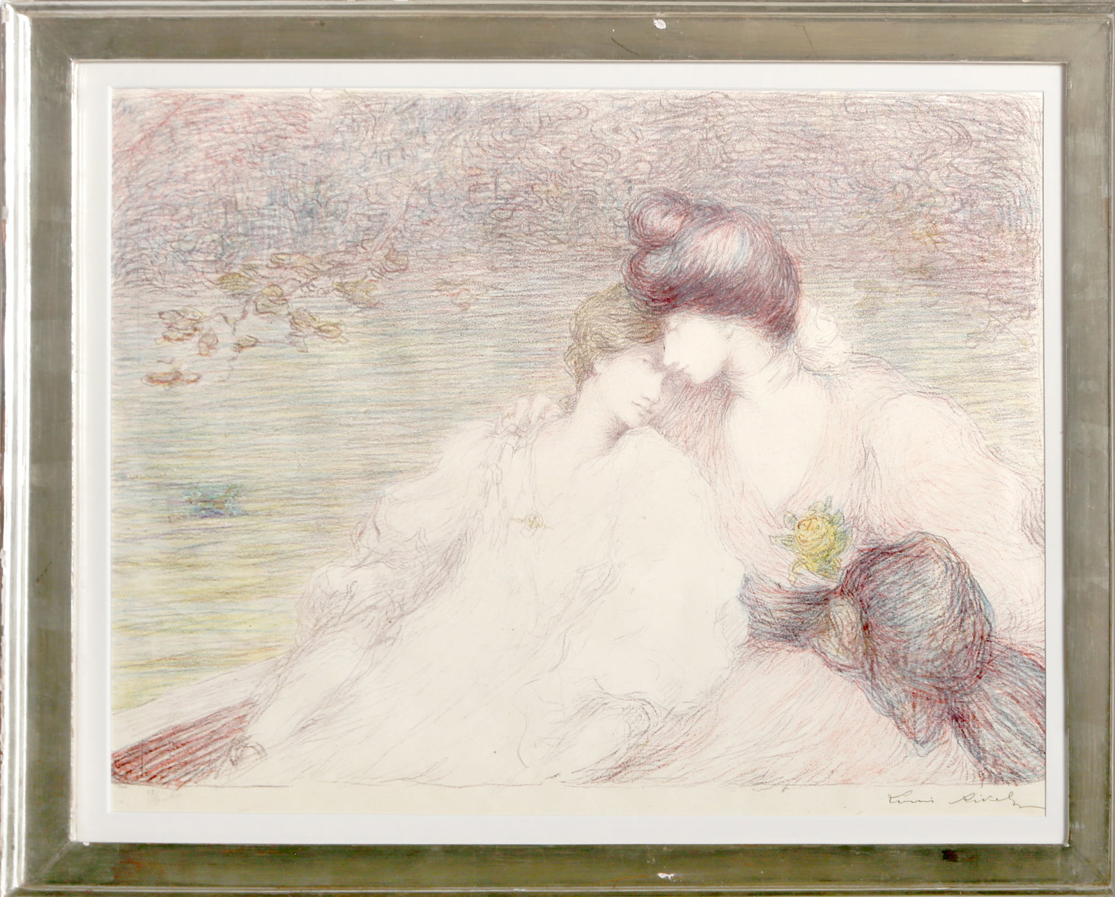 Louis Marie Joseph Ridel, Two Women in Boat, Lithograph: Artist: Louis Marie Joseph Ridel, French (1866 - 1937) Title: Two Women in Boat Year: circa 1910 Medium: Lithograph, signed and numbered in pencil Edition: 27/50 Image Size: 13 x 17.5 inches Size: 20 