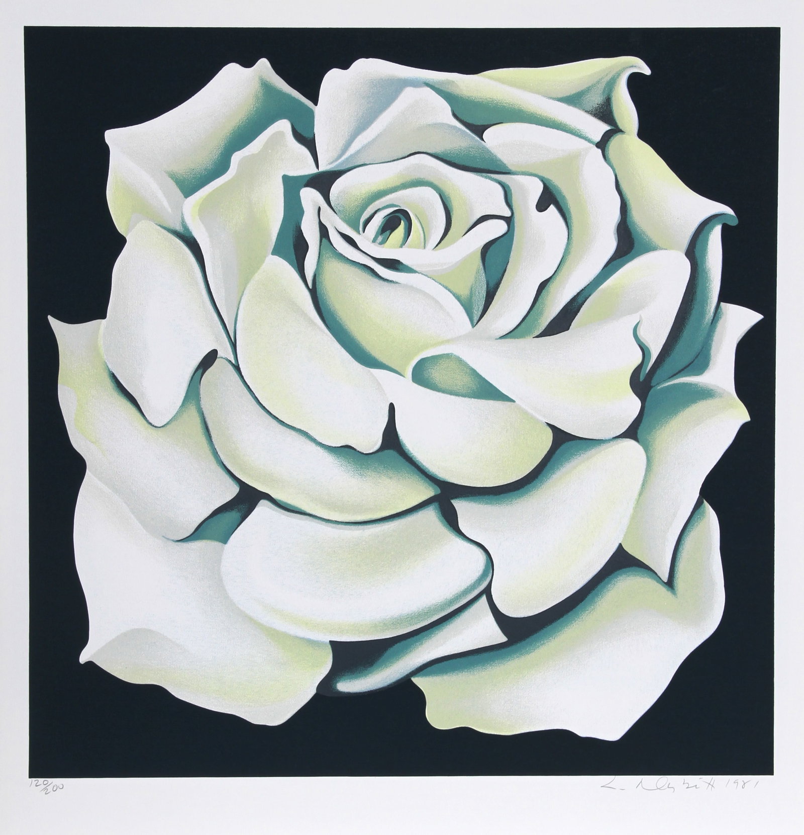 Lowell Blair Nesbitt, White Rose, Screenprint (1 of 3)