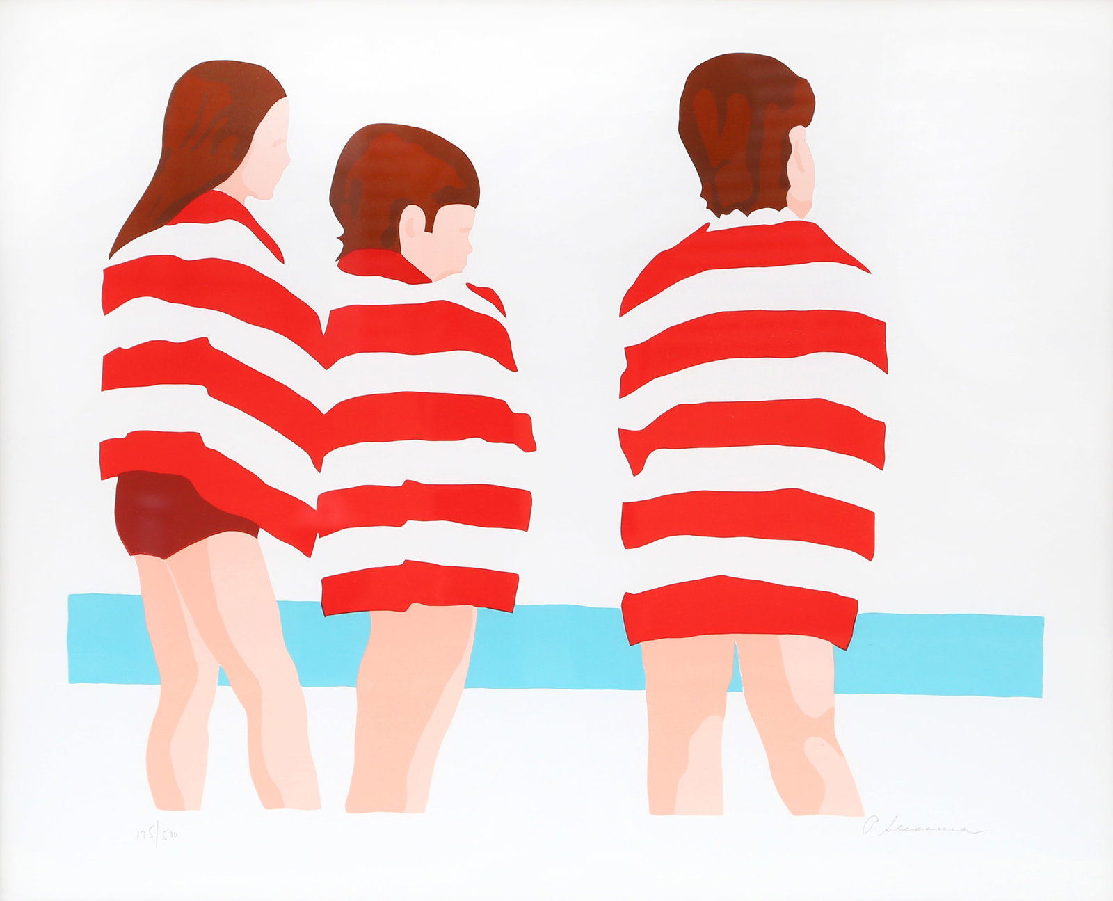 Patricia Sussman, The Beach, Screenprint: Artist: Patricia Sussman, American Title: The Beach Year: circa 1979 Medium: Screenprint, signed and numbered in pencil Edition: 500, AP 50 Size: 22 in. x 25 in. (55.88 cm x 63.5 cm) Publisher: Jackie