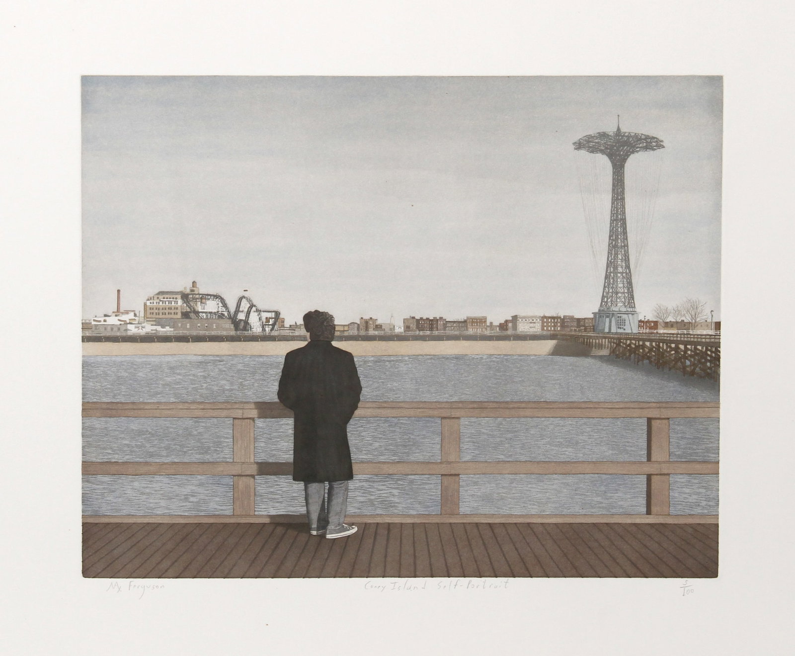 Max Ferguson, Coney Island, Etching (1 of 4)