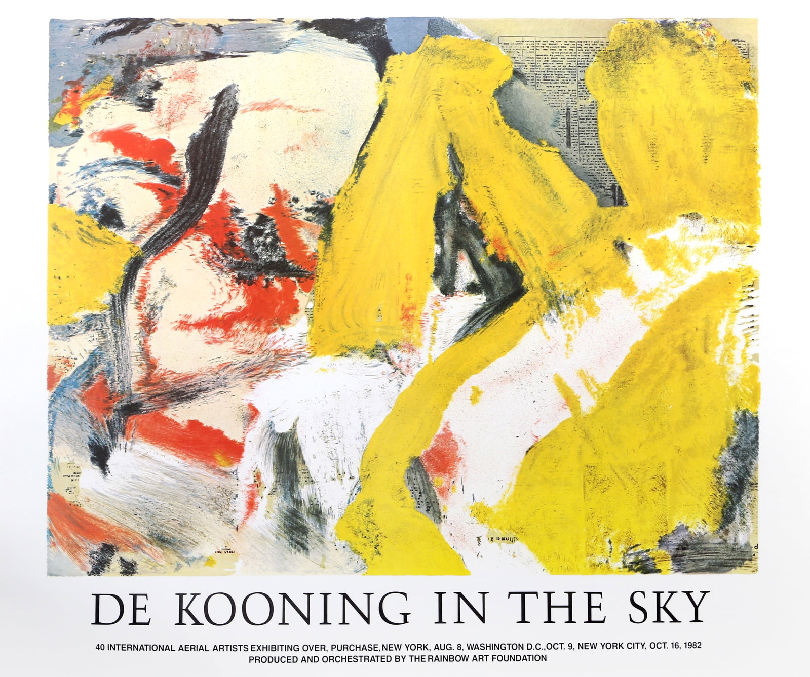 Willem de Kooning, In the Sky, Lithograph: Artist: Willem de Kooning, Dutch/American 1904-1997 Title: In the Sky Year: 1982 Medium: Offset Lithograph Poster Size: 26 in. x 30.5 in. (66.04 cm x 77.47 cm)