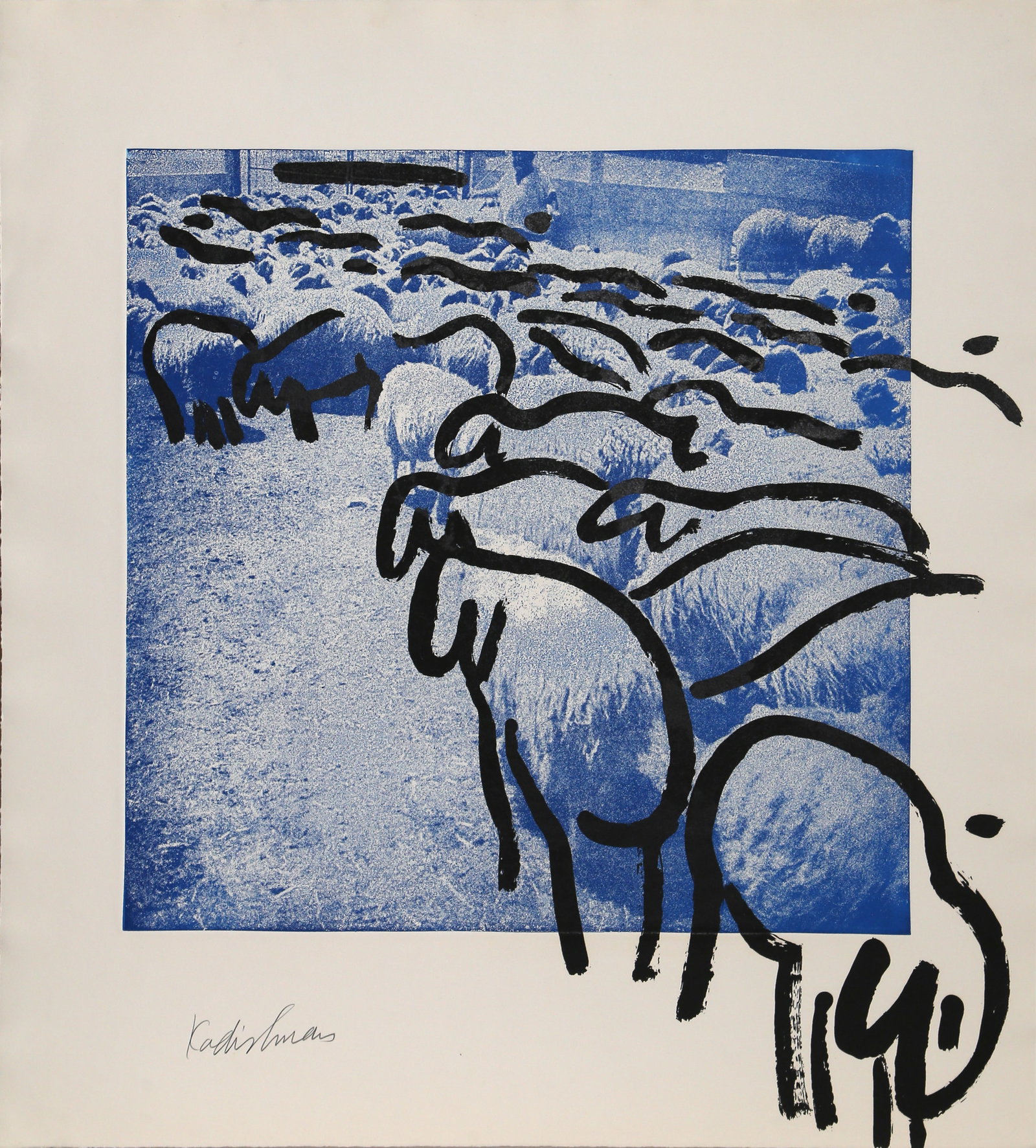 Menashe Kadishman, Sheep Portfolio 2, Screenprint (1 of 2)