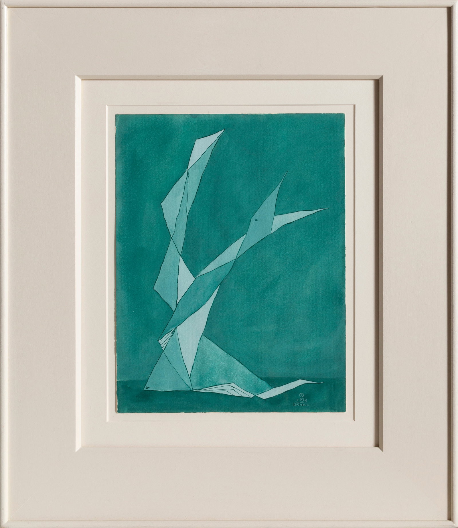 Benjamin Benno, A Bird of Sea and Land, Gouache: Artist: Benjamin Benno, American 1901-1980 Title: A Bird of Sea and Land Year: 1938 Medium: Gouache on paper, signed and dated lower left Size: 10 x 9.25 in. (25.4 x 23.5 cm) Frame Size: 21.75 x 18.75