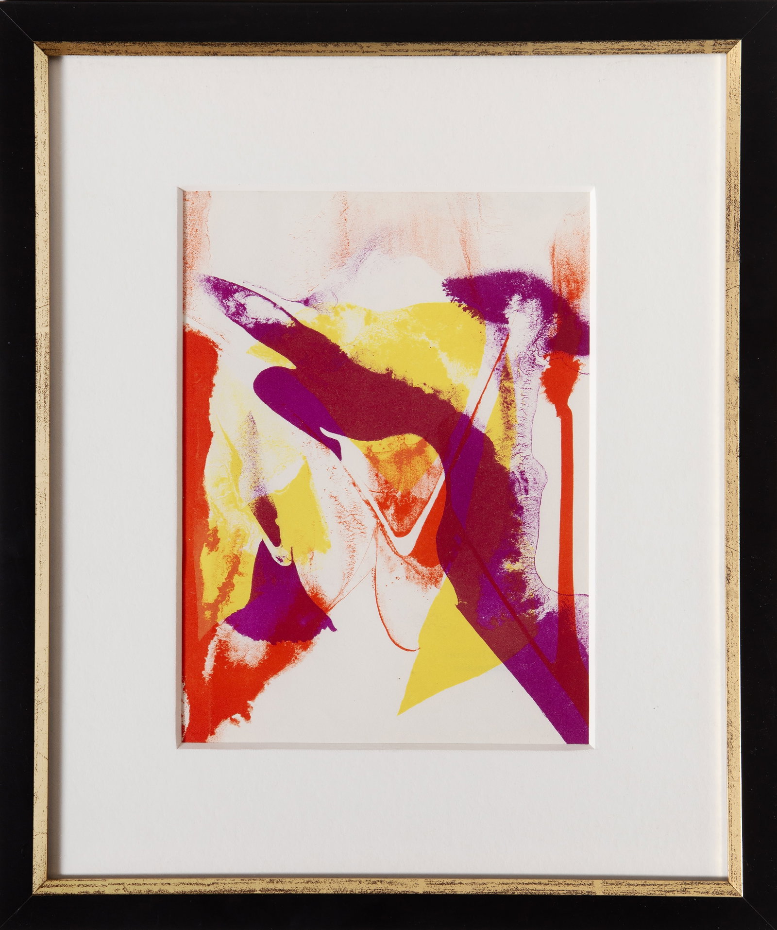 Paul Jenkins, Composition in Purple, Red and Yellow, Lithograph (1 of 4)