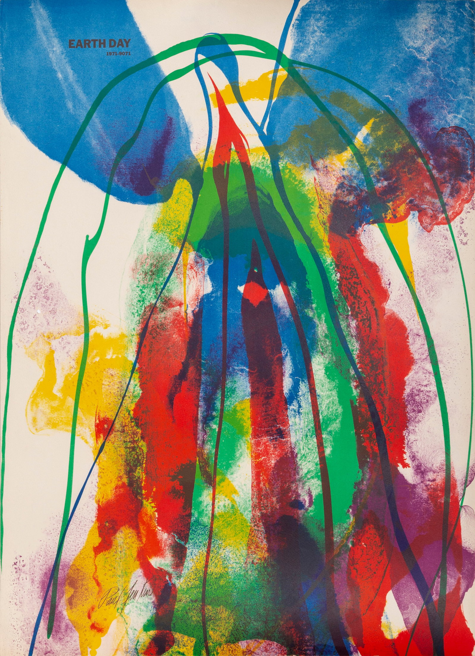 Paul Jenkins, Earth Day, Lithograph (1 of 2)