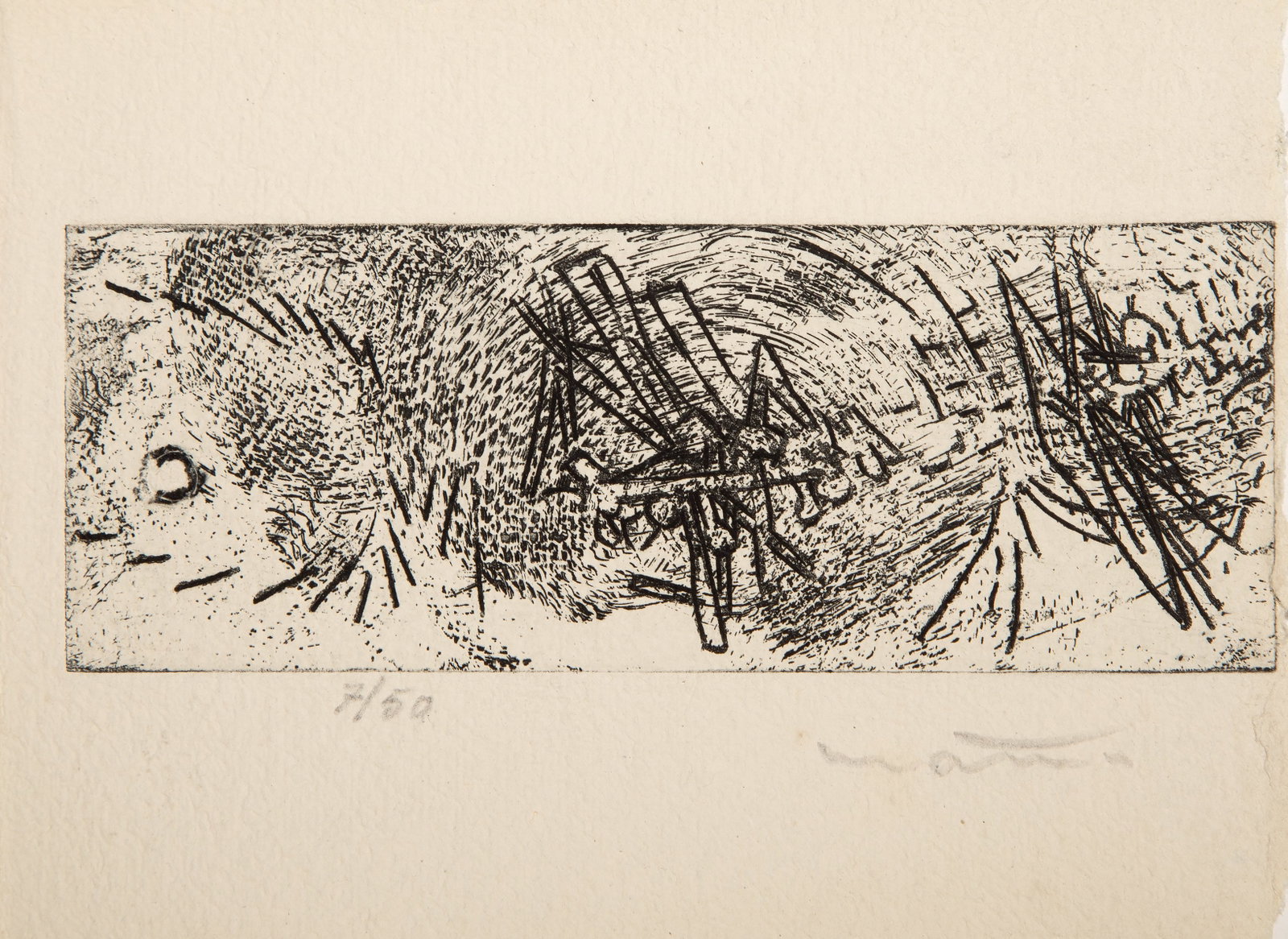 Roberto Matta, Max Clarac-Serou vous presente ses meilleurs voeux, Etching (1 of 4)