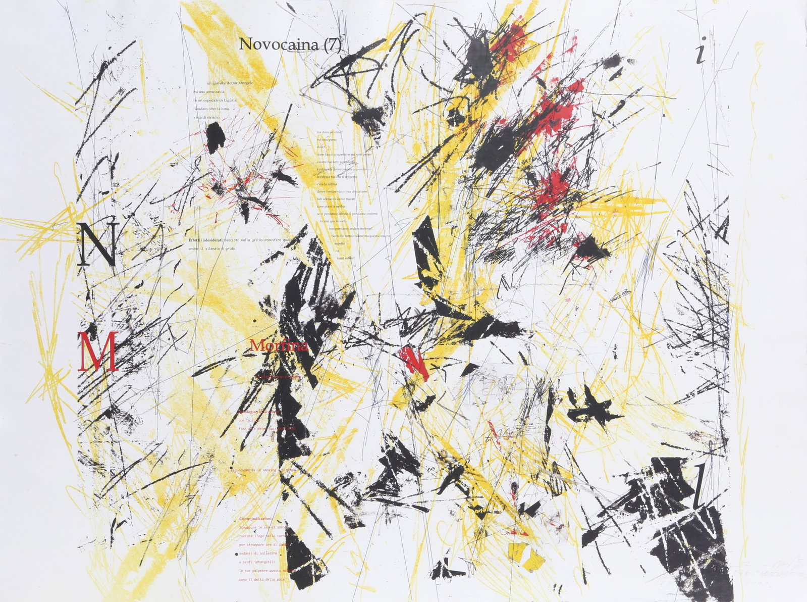 Sandro Martini, Abecedario (Yellow), Etching: Artist: Sandro Martini, Italian (1941 - ) Title: Abecedario (Yellow) Year: 2009 Medium: Digital Print and Etching, signed and numbered in pencil Edition: PA Size: 23.5 in. x 31.5 in. (59.69 cm x 80.01