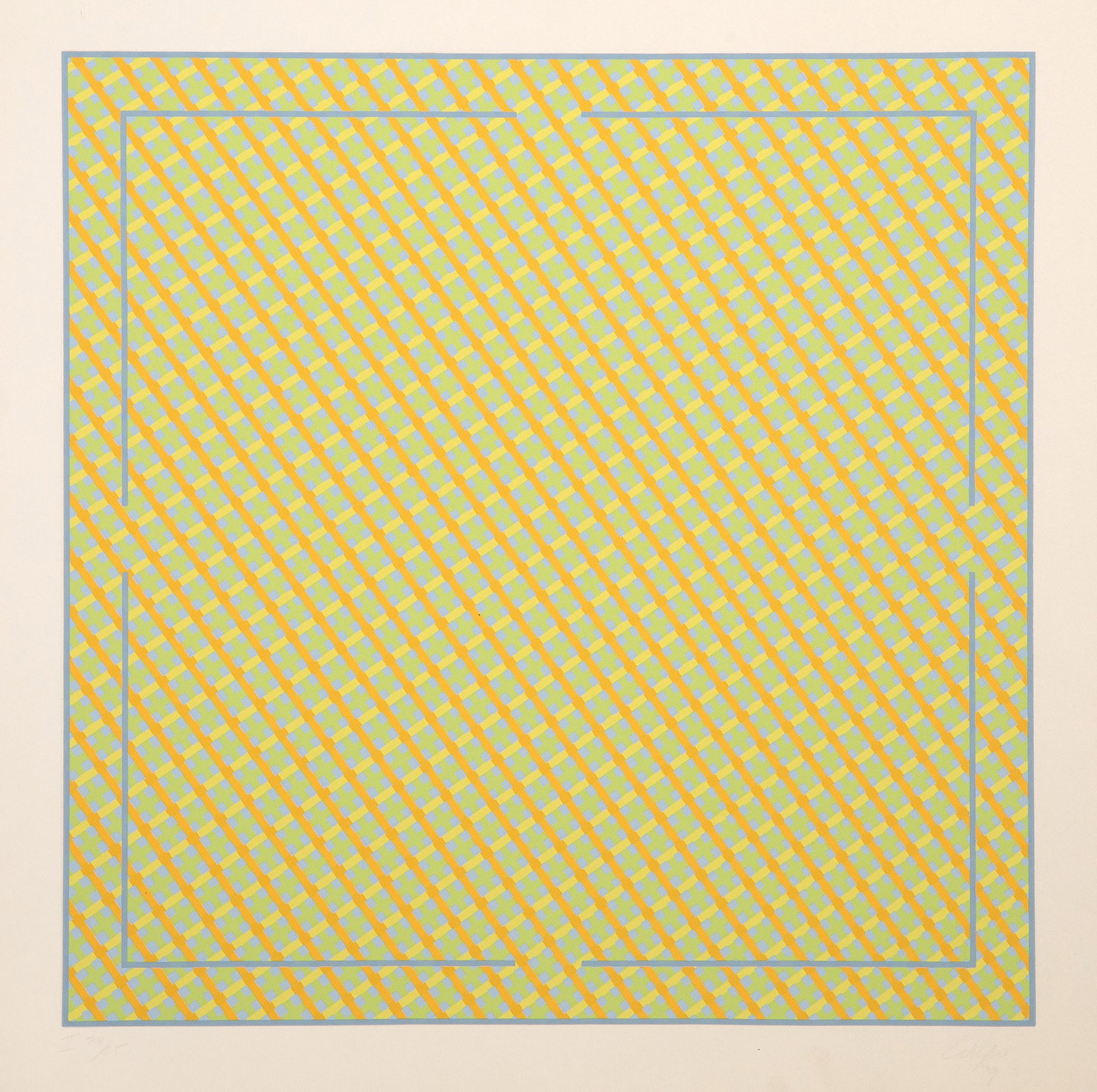 Vincent Longo, Yellow, Blue and Green Composition, Screenprint (1 of 4)