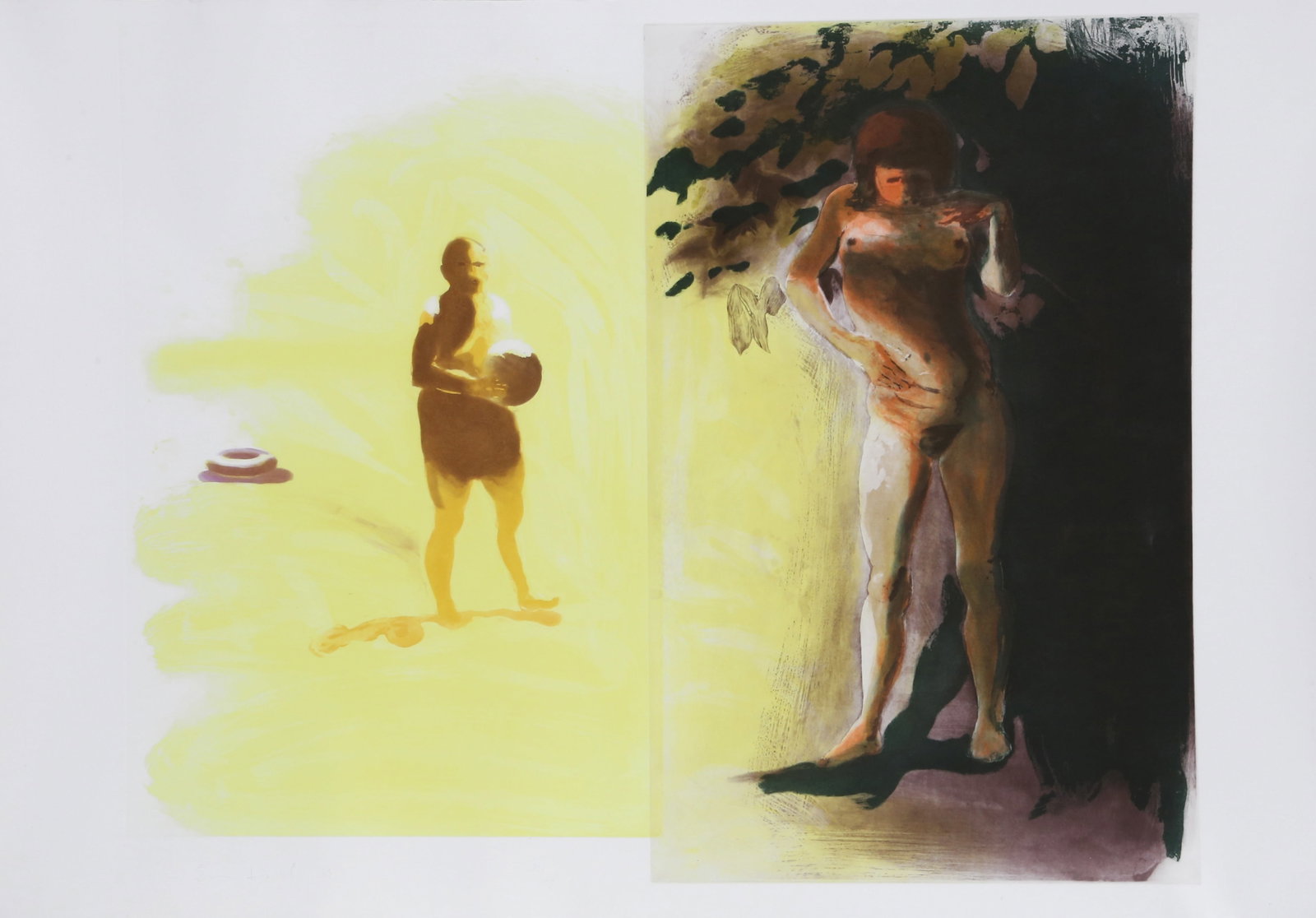 Eric Fischl, I from Beach Scenes Series, Etching (1 of 2)
