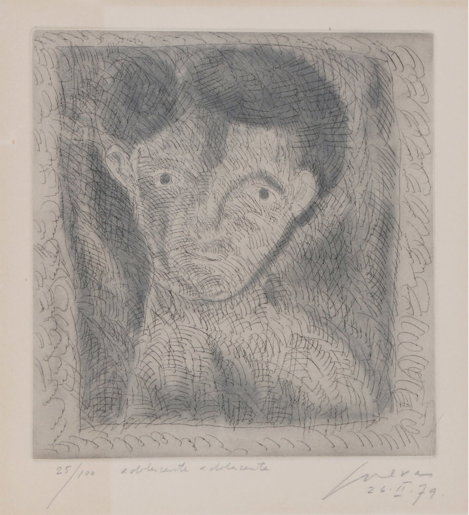 Jose Luis Cuevas, Adolescente Adolescente, Etching (1 of 1)