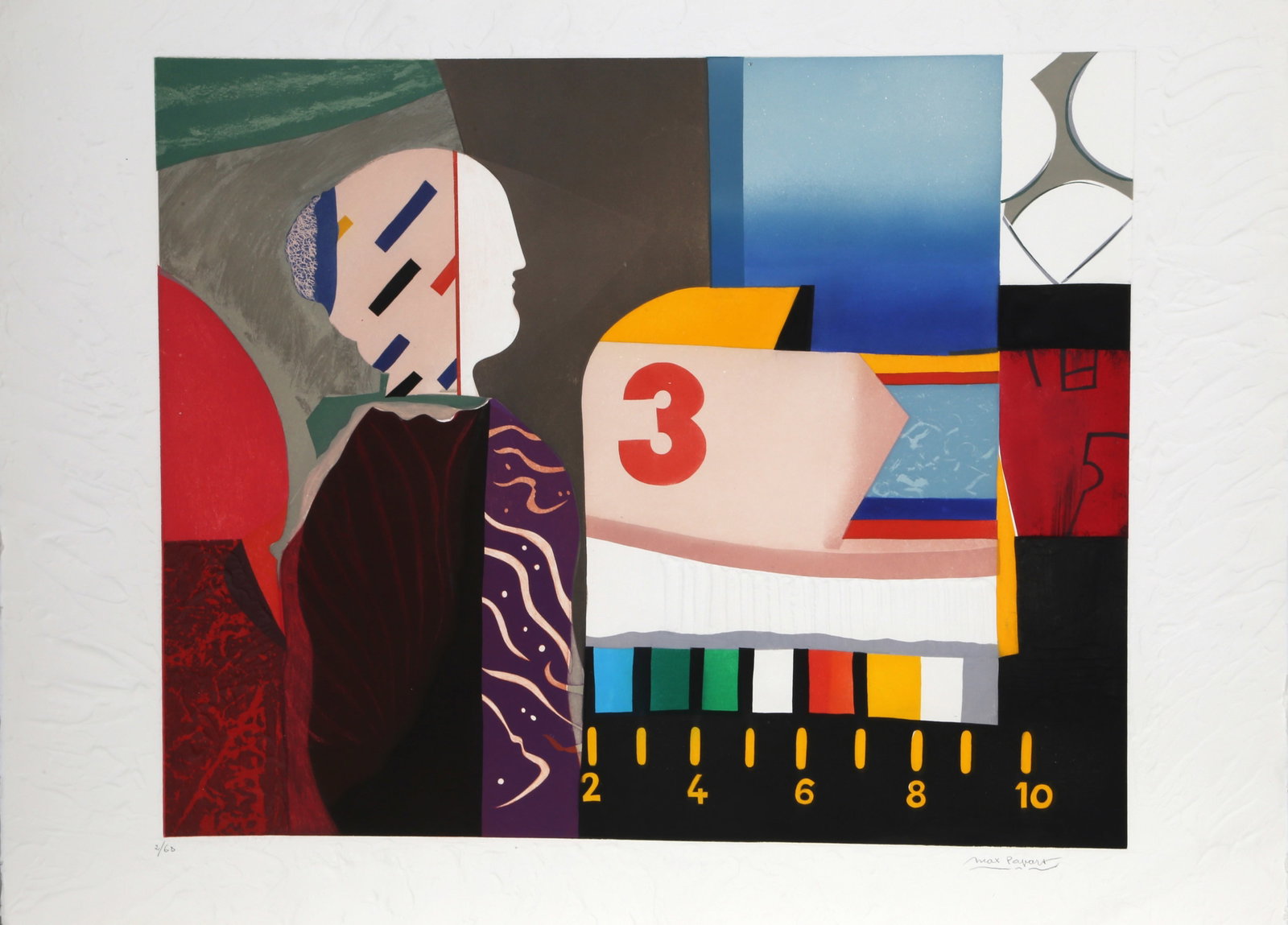 Max Papart, Chromatic Composition, Etching (1 of 3)