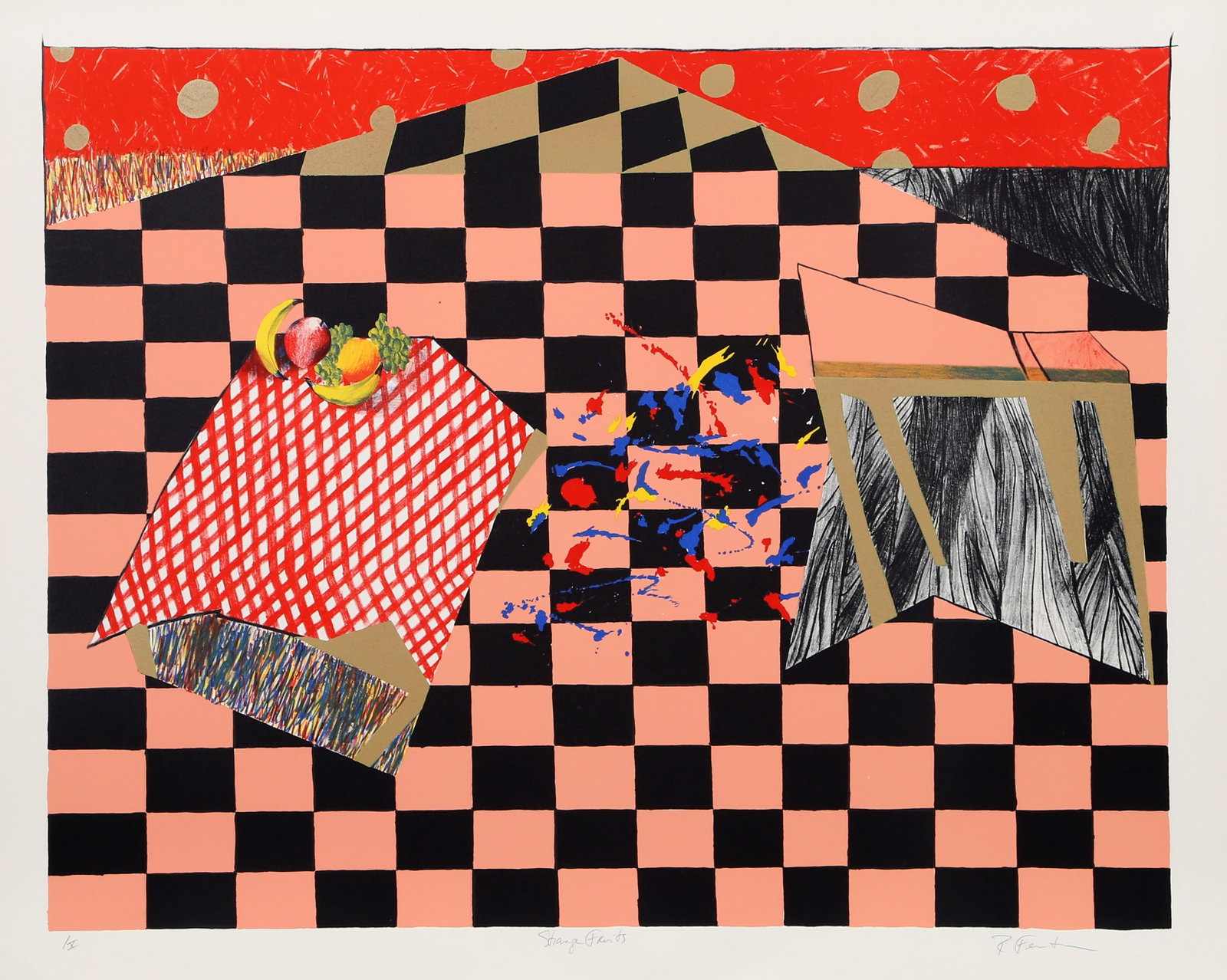 R. Feinstein, Strange Prints, Lithograph: Artist: R. Feinstein, American Title: Strange Prints Year: circa 1978 Medium: Lithograph, signed and numbered in pencil Edition: X Size: 28.5 x 36 in. (72.39 x 91.44 cm)