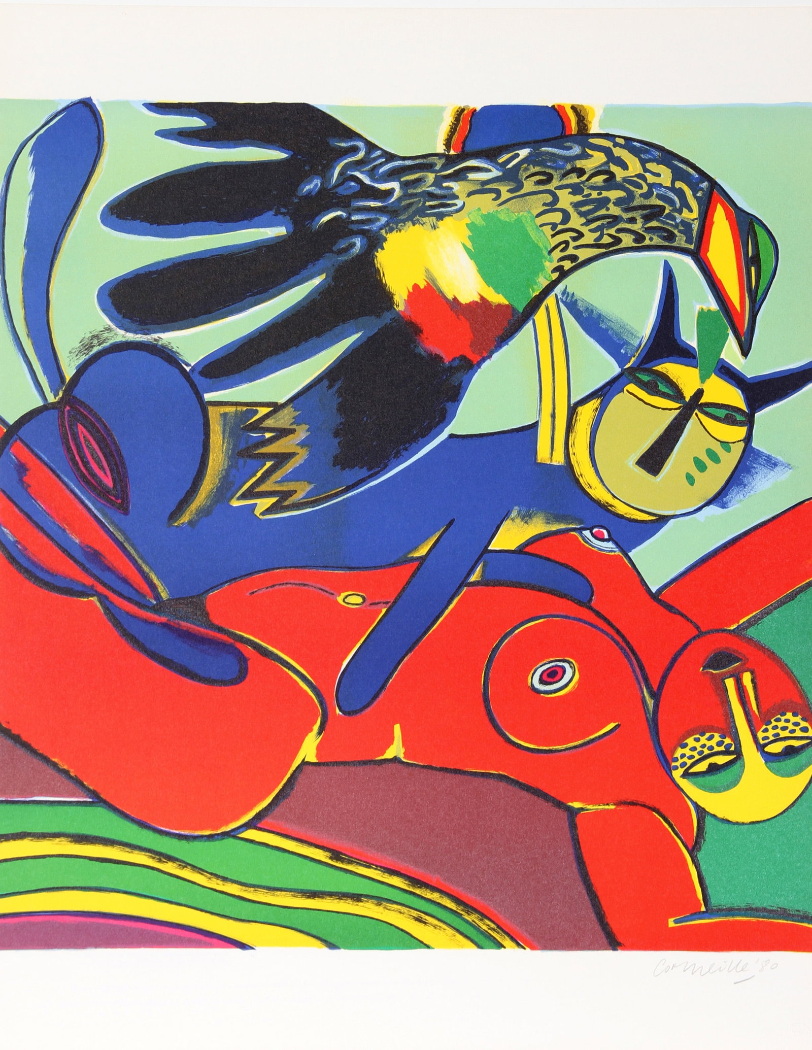 Corneille, Elle se Donne a l'Ete (She Gives Herself to Summer), Lithograph (1 of 2)