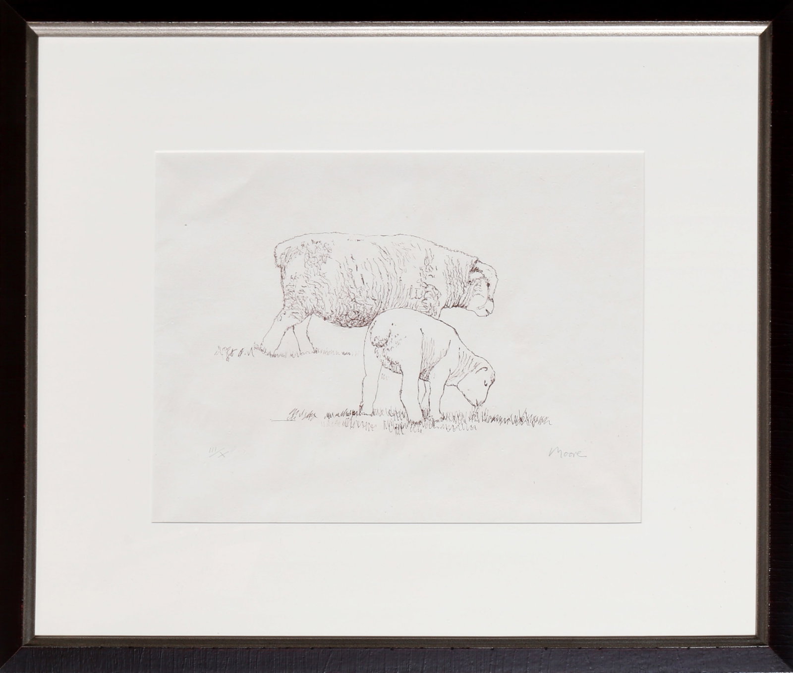 Henry Moore, Two Fat Lambs (Cramer 395), Lithograph: Artist: Henry Moore, British 1898-1986 Title: Two Fat Lambs (Cramer 395) Year: 1974 Medium: Lithograph on Laid paper, signed and numbered in pencil Edition: 30, X Image Size: 12 x 16 inches Size: 19.2