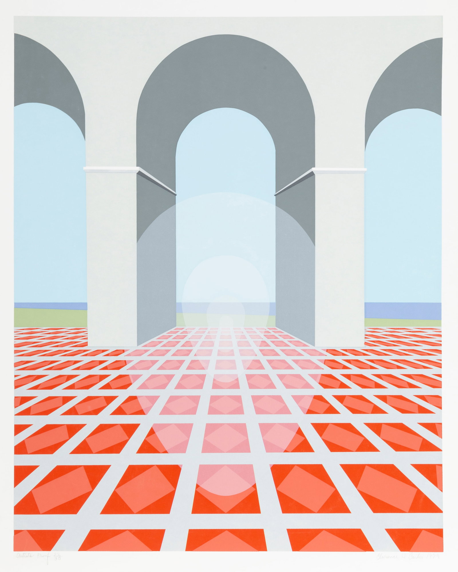 Clarence Holbrook Carter, Villa by the Sea, Screenprint (1 of 5)