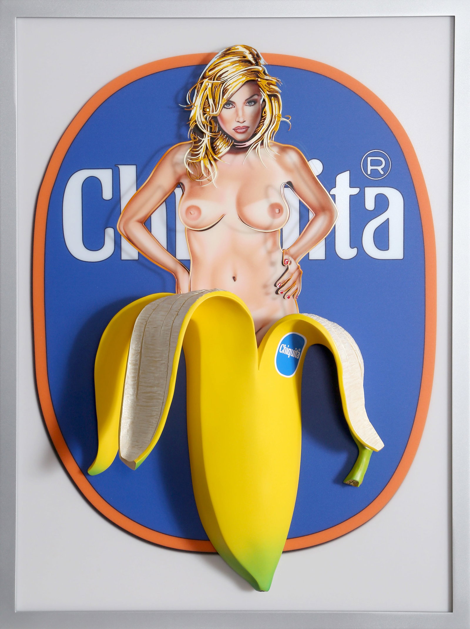 Mel Ramos, Miss Chiquita #1, Lightbox Wall Sculpture (1 of 1)