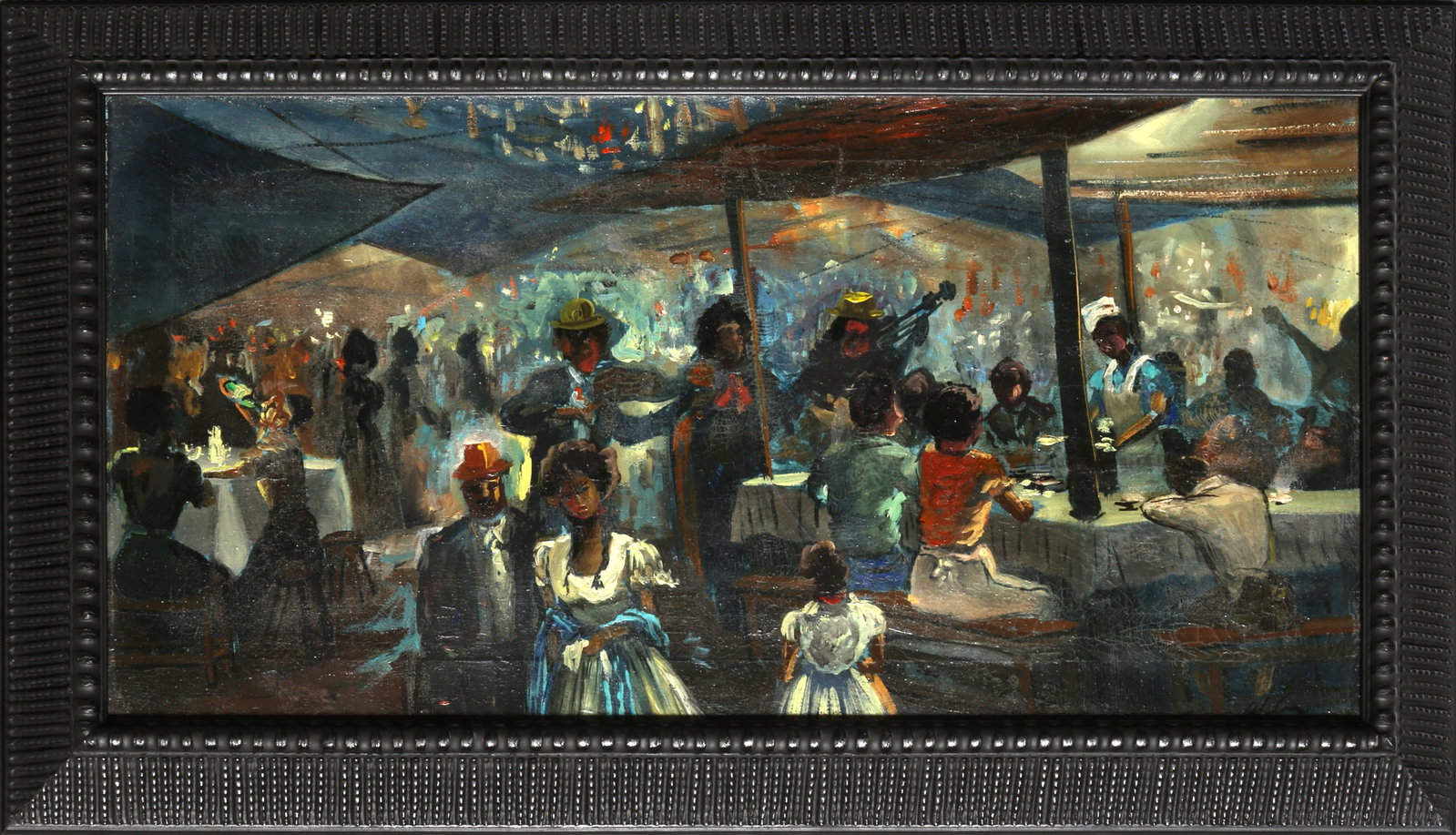 Charles Alston, Restaurant Scene, Painting (1 of 7)
