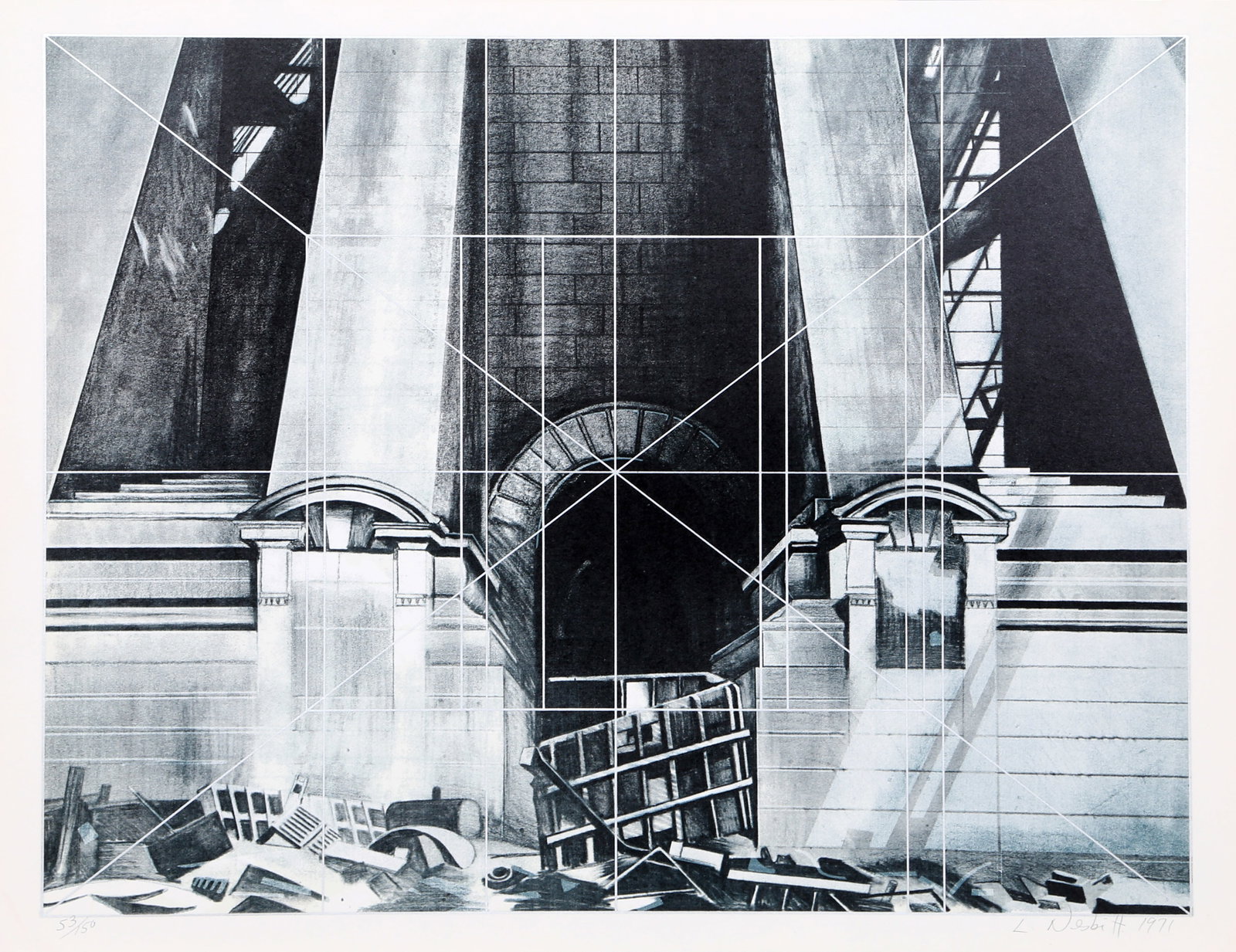 Lowell Blair Nesbitt, Barriers, Screenprint (1 of 1)