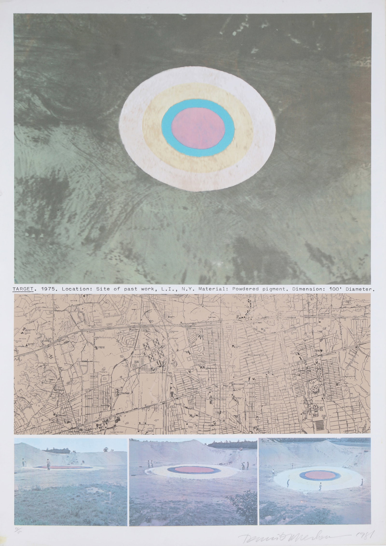 Dennis Oppenheim, Target, Lithograph: Artist: Dennis Oppenheim, American (1938 - 2011) Title: Target Year: 1981 Medium: Lithograph, signed and numbered in pencil Edition: 150, 30 AP Size: 41.25 in. x 29.75 in. (104.78 cm x 75.57 cm) Print