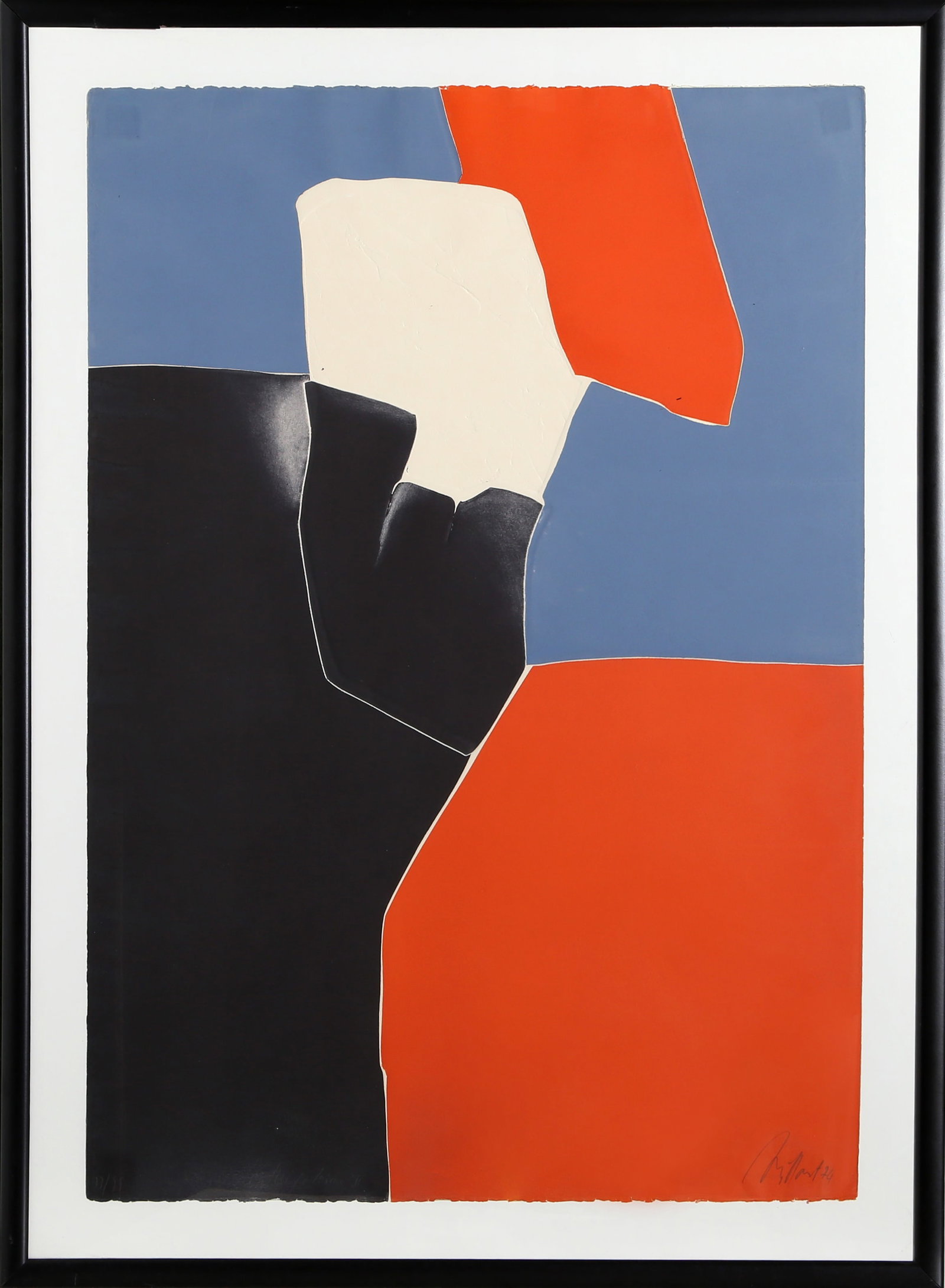 Gilou Brillant, Untitled, Aquatint Etching: Artist: Gilou Brillant, French (1935 - ) Title: Untitled 28 Year: circa 1974 Medium: Aquatint Etching, signed and numbered in pencil Edition: 97/99 Image Size: 35.5 x 24.75 inches Frame Size: 41 x 30 
