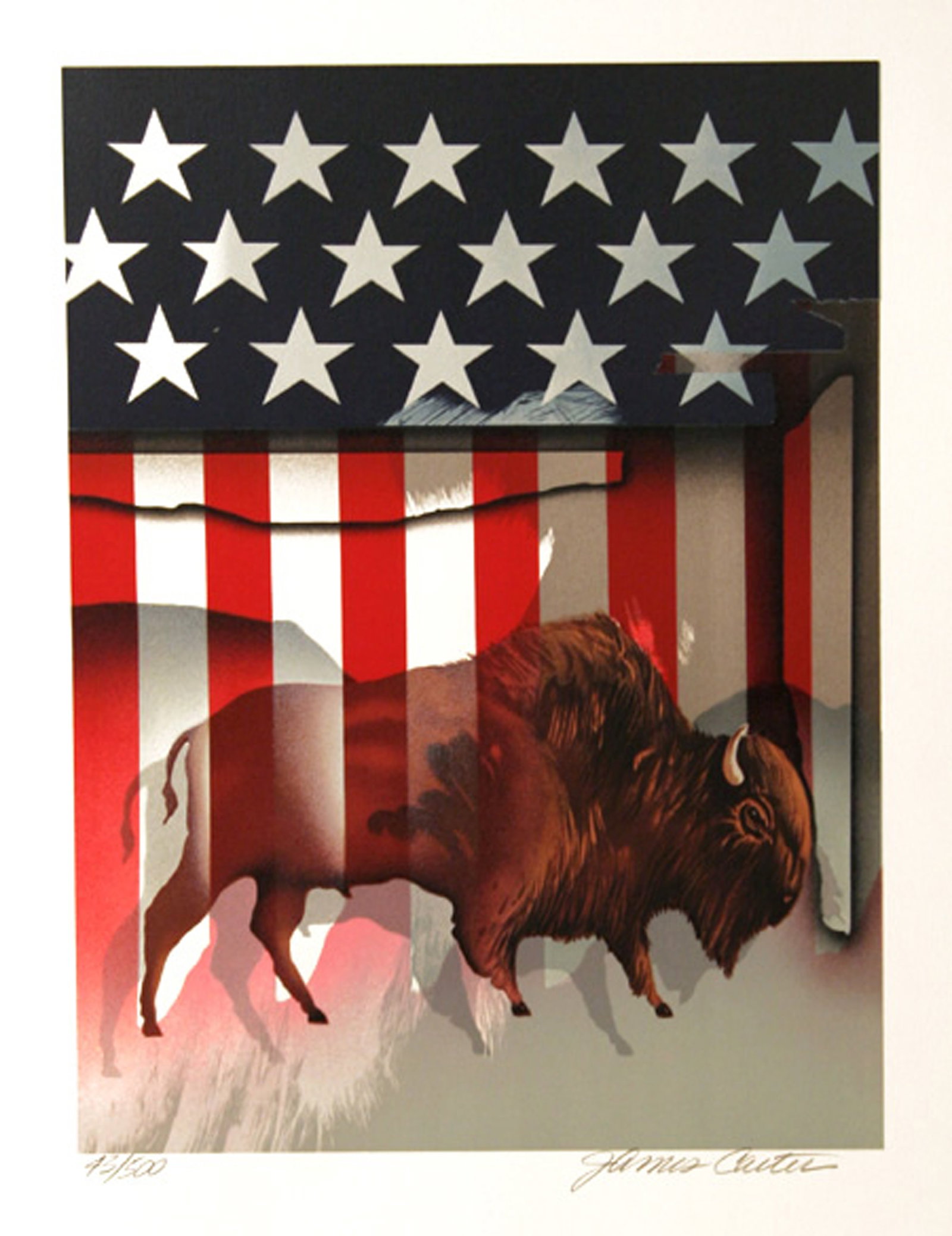 James Carter, American Buffalo, Screenprint (1 of 1)