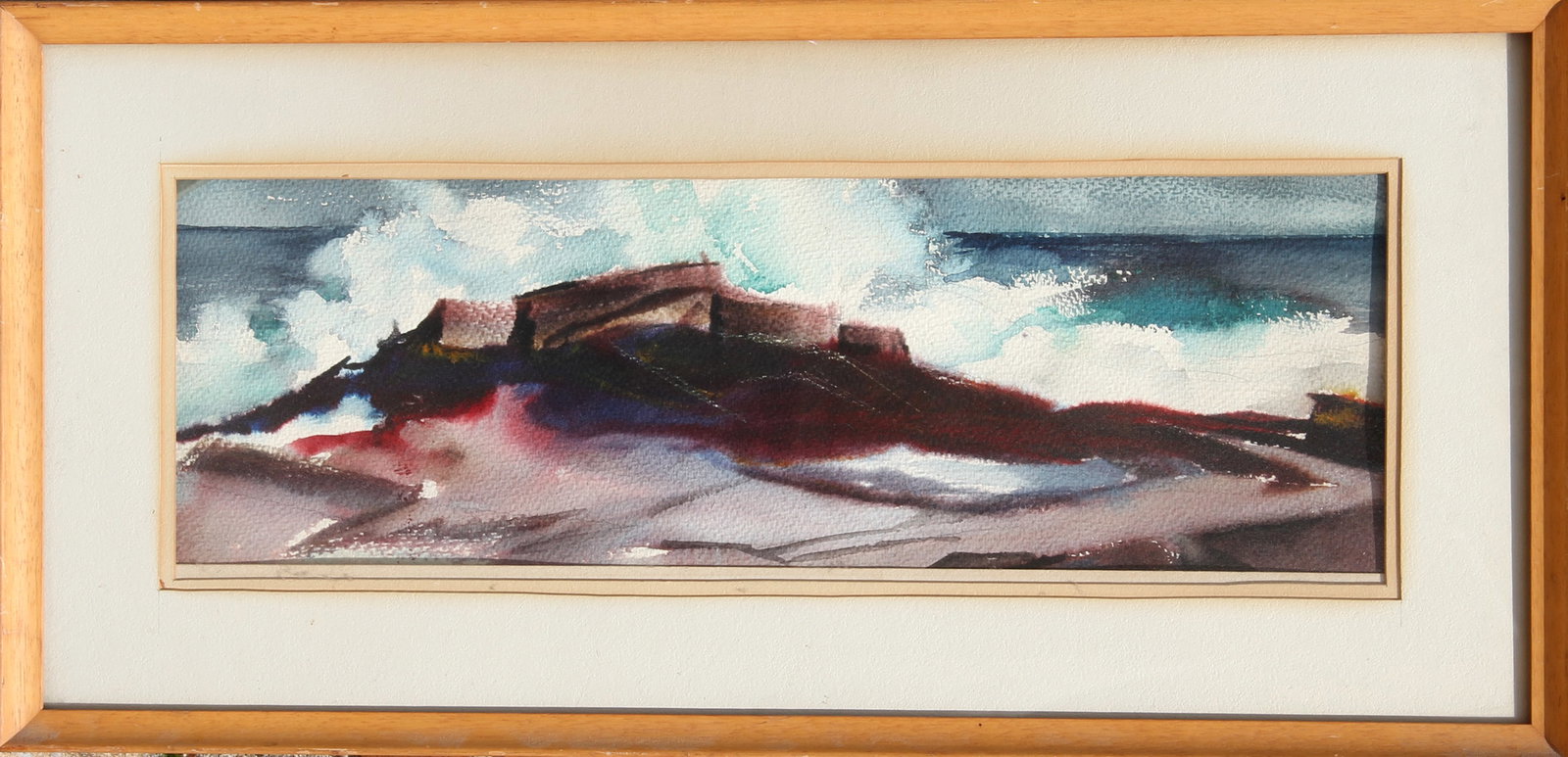 Eve Nethercott, Surf at Twin Lights, Watercolor (1 of 1)