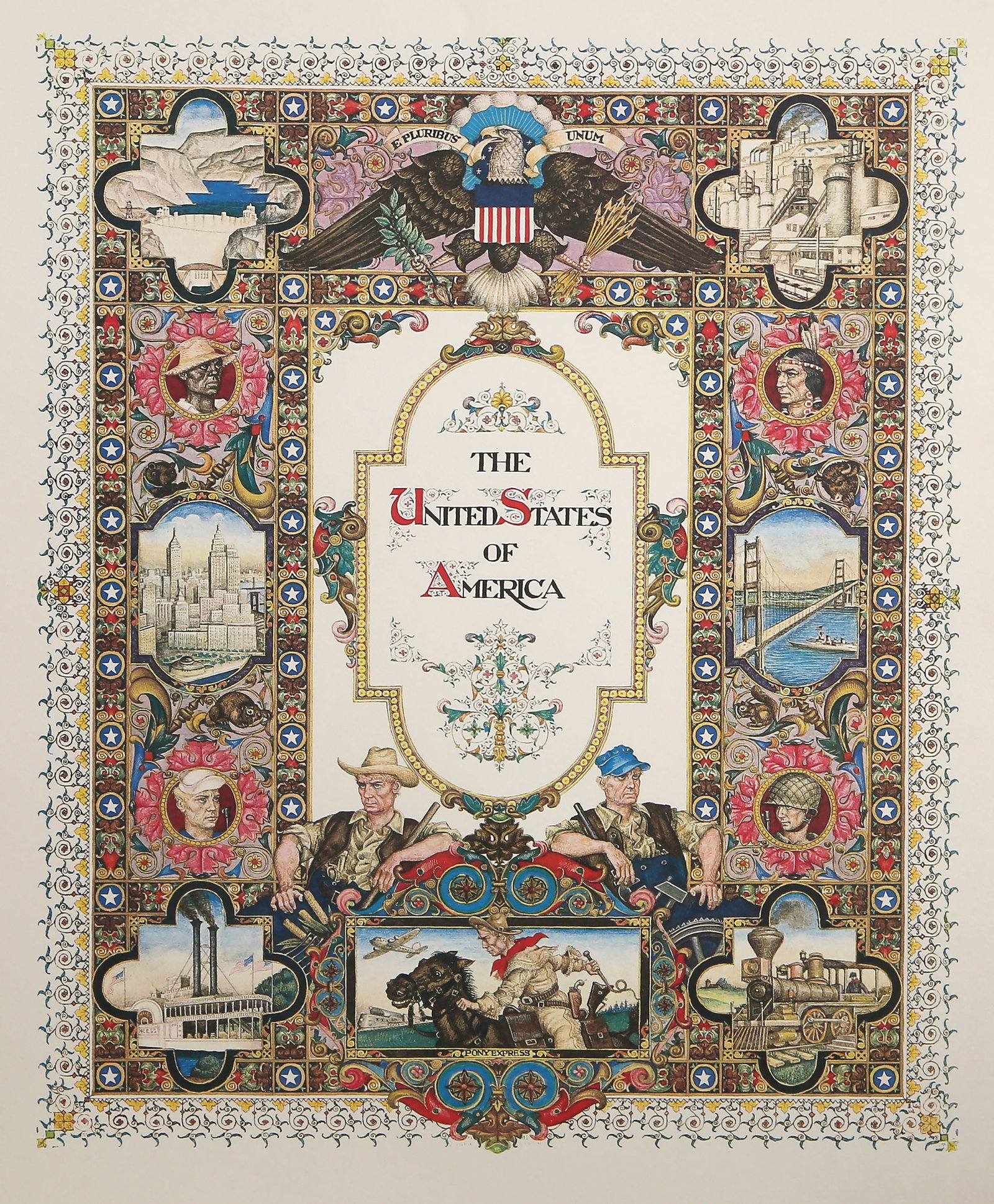 Arthur Szyk, The United States of America, Offset Lithograph (1 of 4)