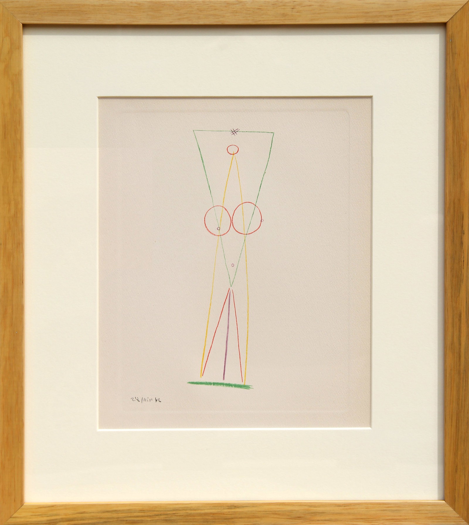 after Pablo Picasso, Standing Nude, Plate 14, Pochoir: Artist: Pablo Picasso, After, Spanish (1881 - 1973) Title: Standing Nude, Plate 14 Portfolio: Picasso Dessins Year: of Original: 1946 | Year Printed: 1952 Medium: Pochoir on Lana Paper Size: 12.25 in.