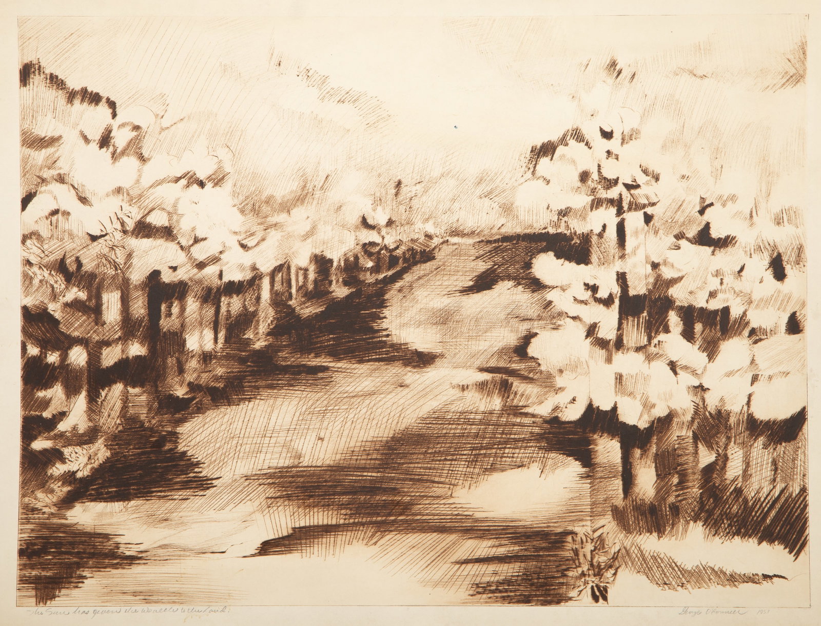 George OConnell, The Sun Has Given The Wealth To The Land, Etching (1 of 4)