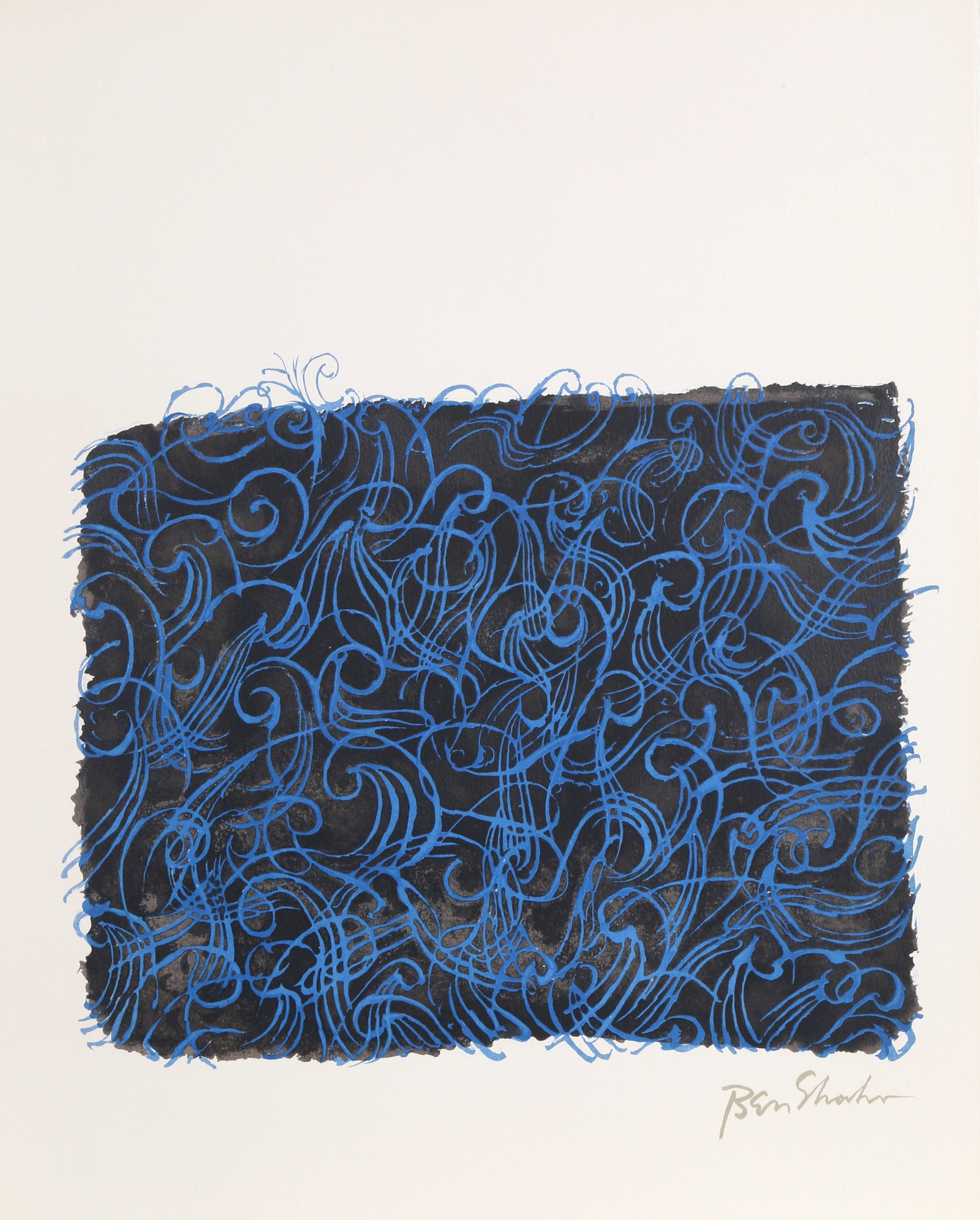 Ben Shahn, The Sea Itself from the Rilke Portfolio, Lithograph (1 of 2)