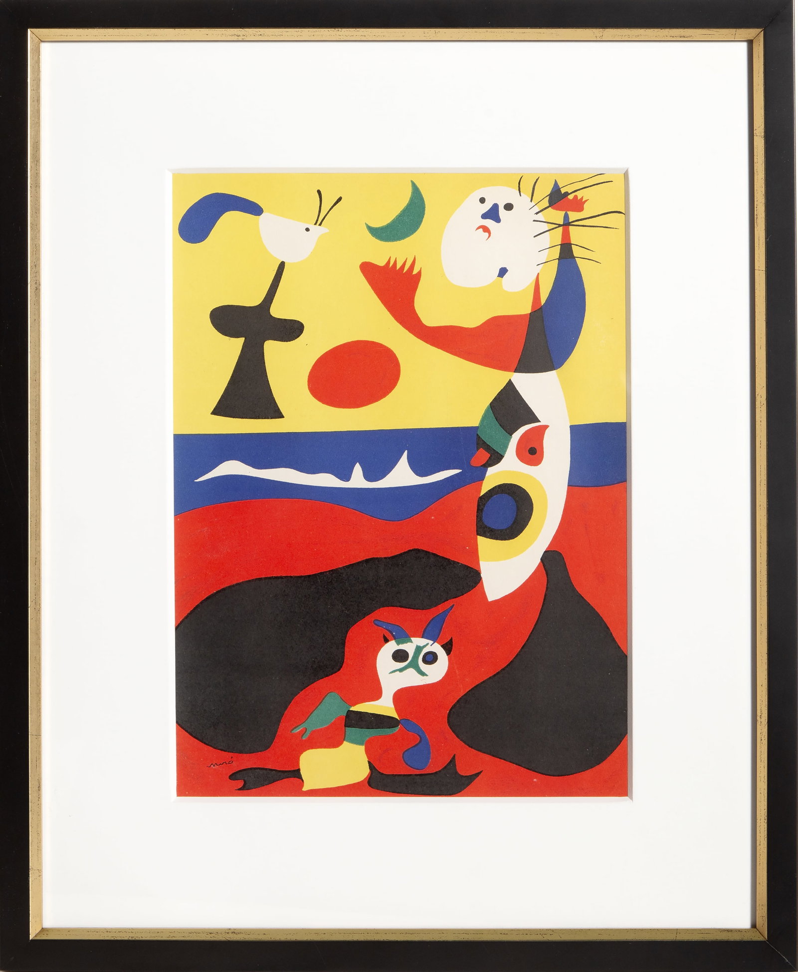 Joan Miro, L'Ete, Pochoir: Artist: Joan Miro, Spanish (1893 - 1983) Title: L'Ete (Summer) Portfolio: Verve (Vol. 1, No. 3) Year: 1938 Medium: Color Pochoir on Wove Paper, signed, titled and dated in the plate, verso Edition: 20