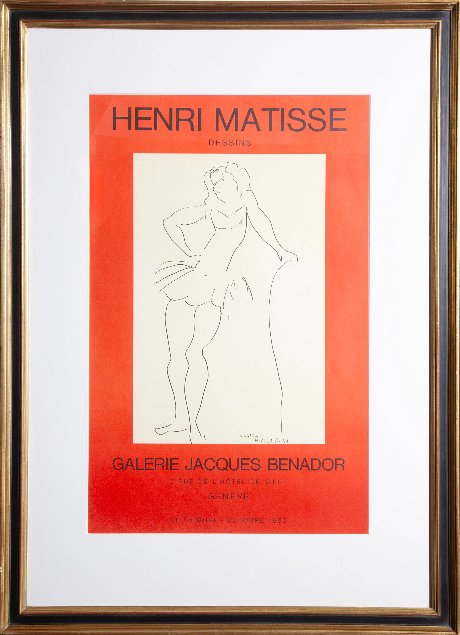 Henri Matisse, Exhibition Poster: Jacques Benador Gallery, Lithograph Poster (1 of 5)