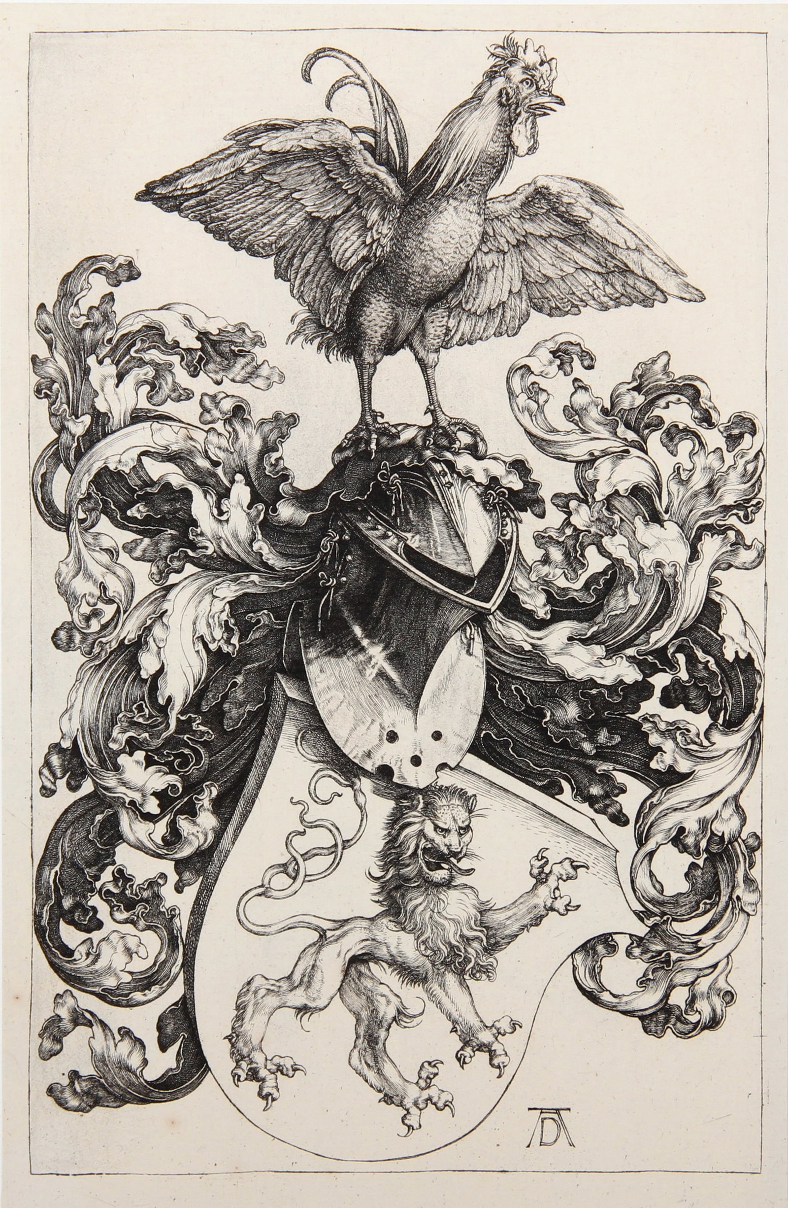 after Albrecht Durer, Les Armoiries au Coq, Heliogravure (1 of 1)