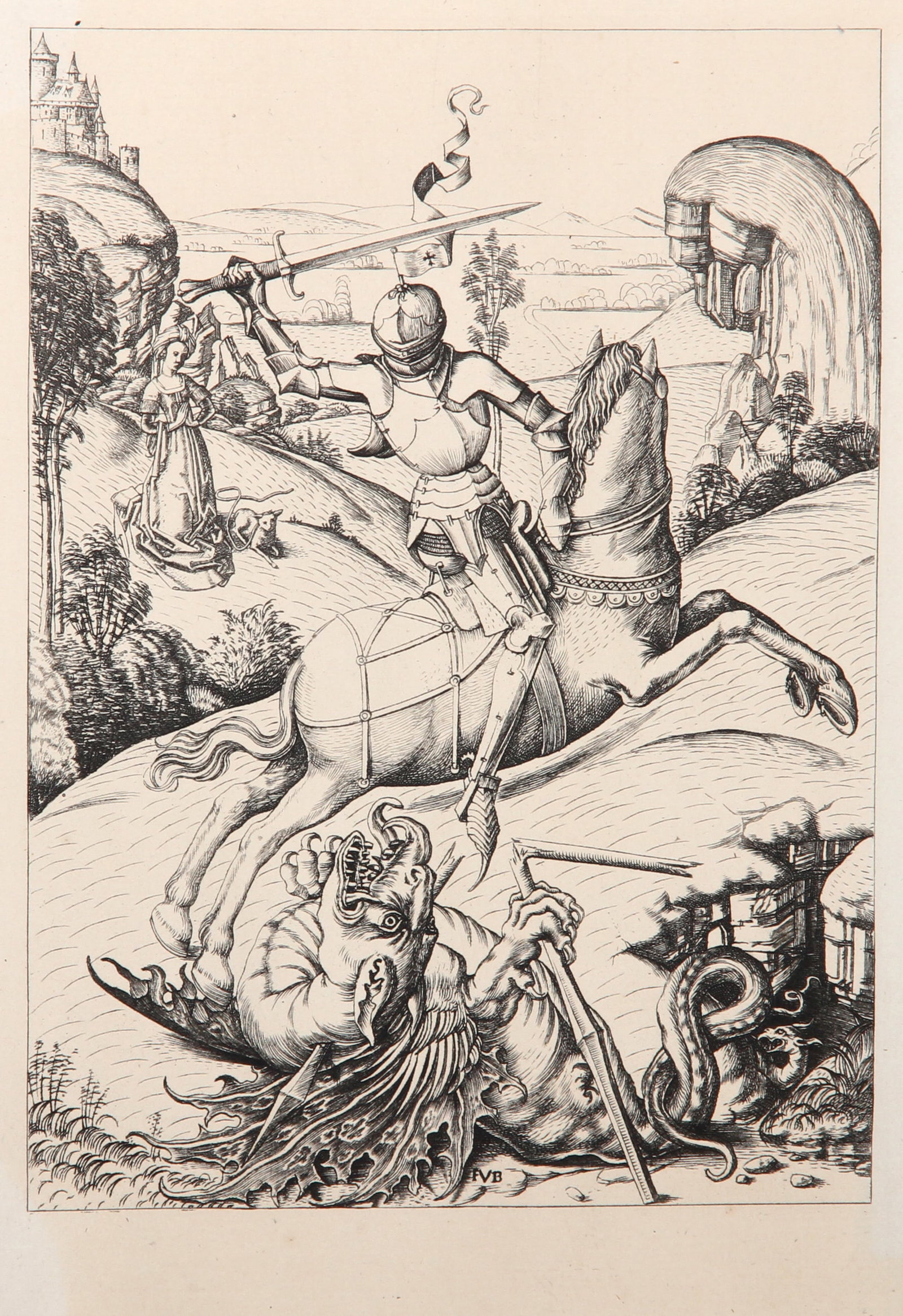 after Franz von Bocholt, Saint-Georges, Heliogravure (1 of 2)
