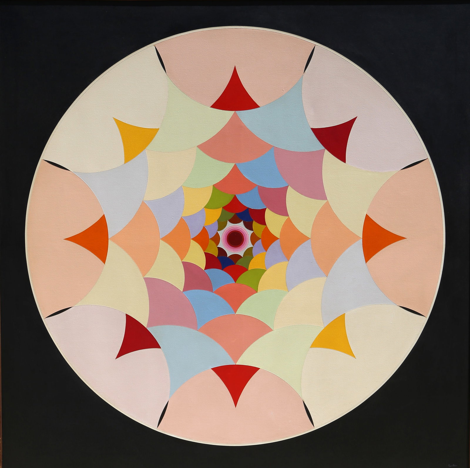 Max Epstein, Sun in Clouds, Painting (1 of 1)