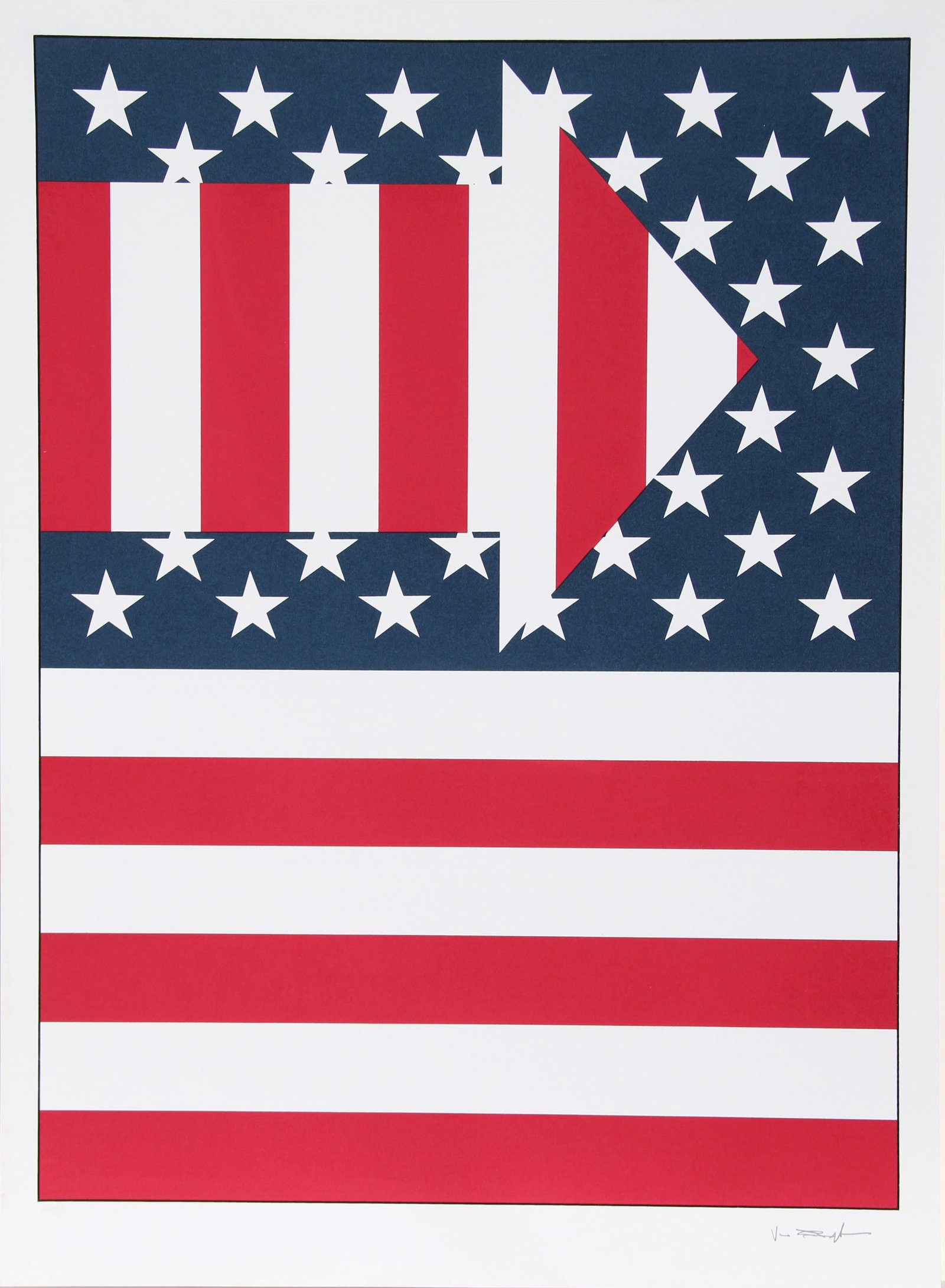 Paul von Ringelheim, American Flag III, Screenprint (1 of 2)