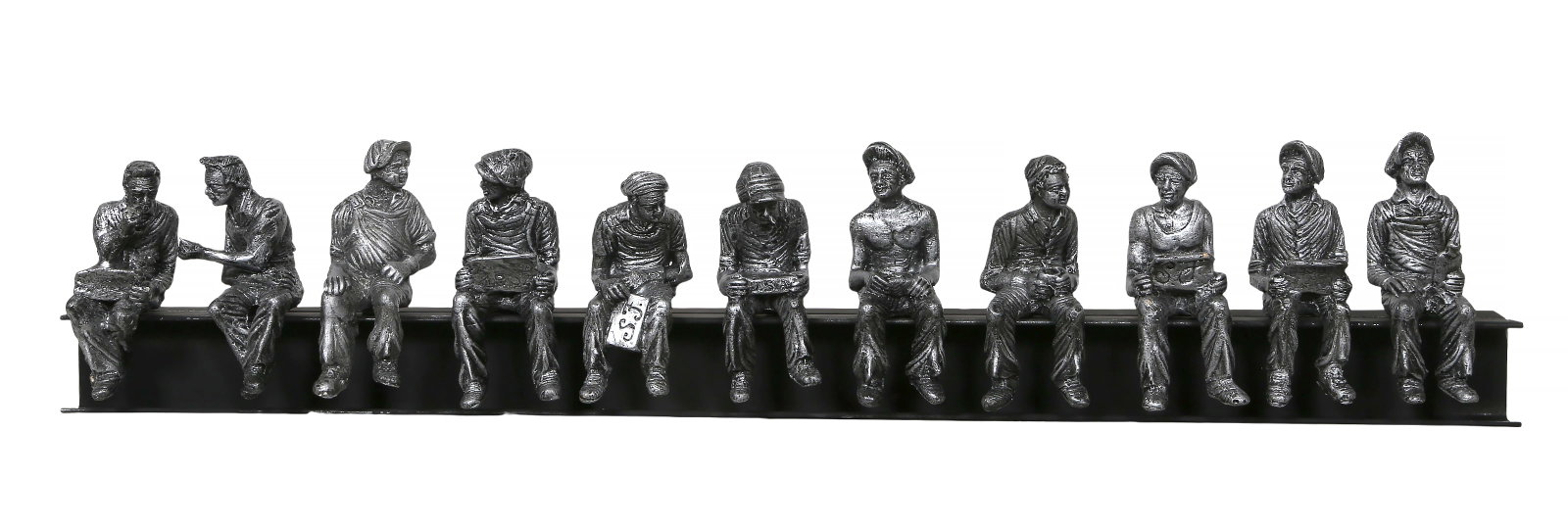 Sergio Furnari, Lunchtime on a Skyscraper, Ceramic Sculpture (1 of 7)