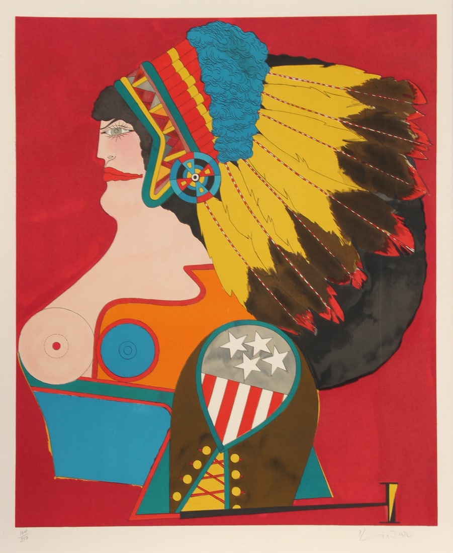 Richard Lindner, Miss American Indian, Lithograph (1 of 1)