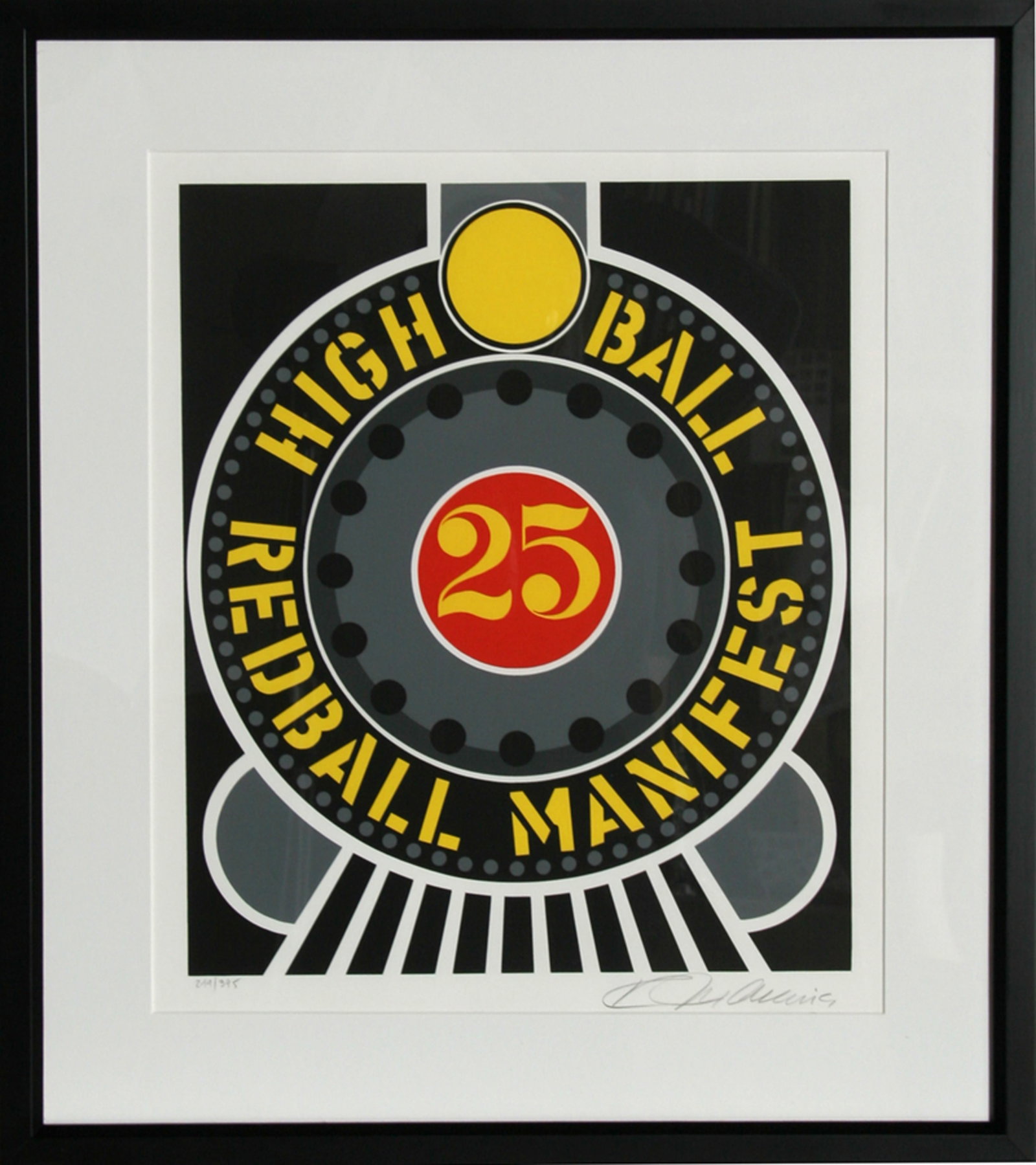 Robert Indiana, The American Dream: High Ball Redball Manifest, Screenprint (1 of 2)