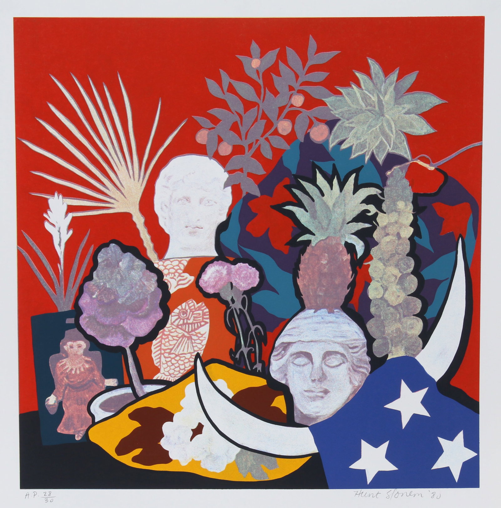 Hunt Slonem, Horns Of Plenty, Screenprint (1 of 3)