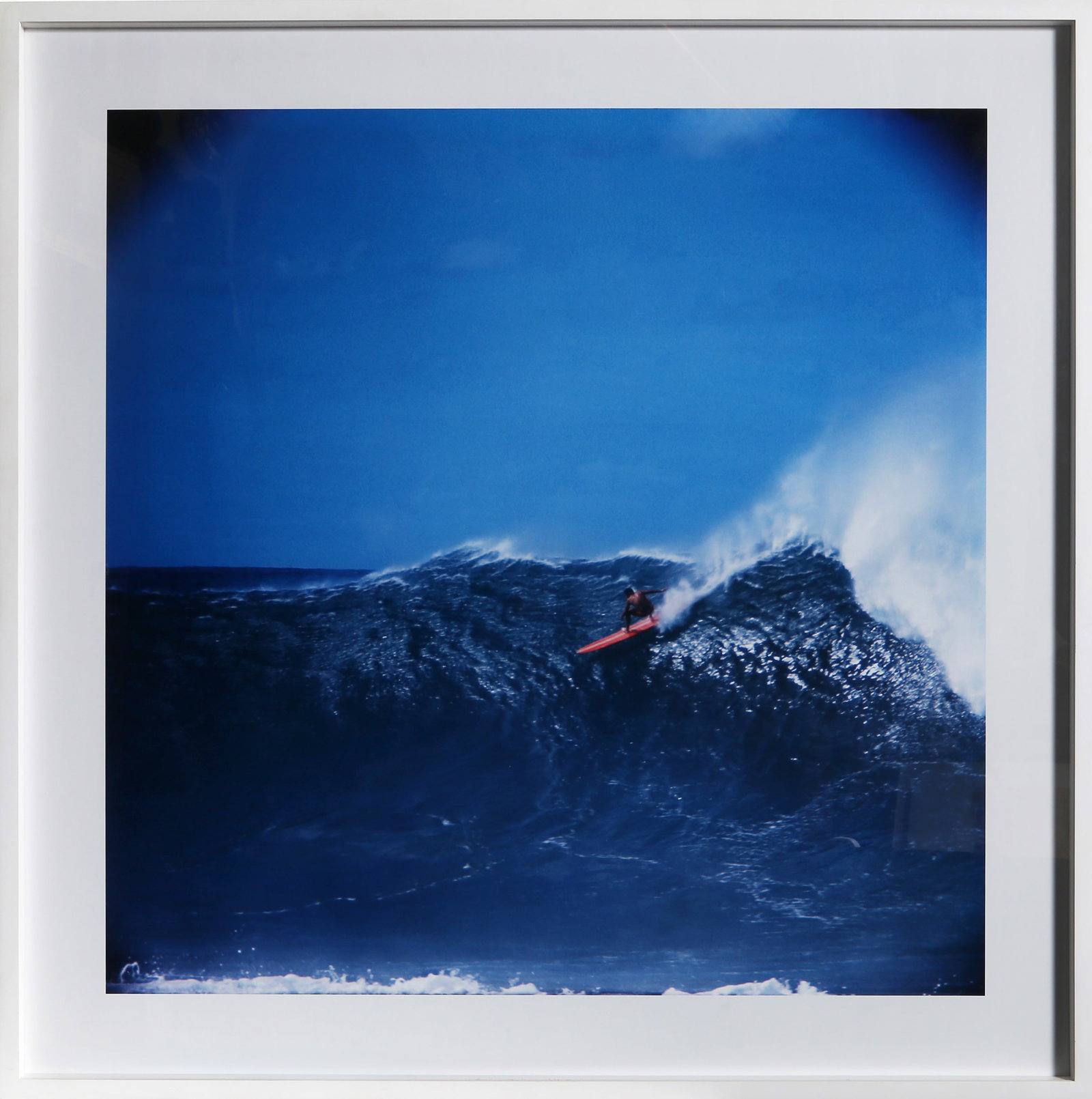 LeRoy Grannis, Kimo Hollinger, Waimea Bay, Chromogenic Print: Artist: LeRoy Grannis, American (1917 ? 2011) Title: Kimo Hollinger, Waimea Bay Year: 1966 Medium: Chromogenic Print, signed, dated and numbered on verso Edition: 8/9 Image Size: 30 x 30 inches Size: 