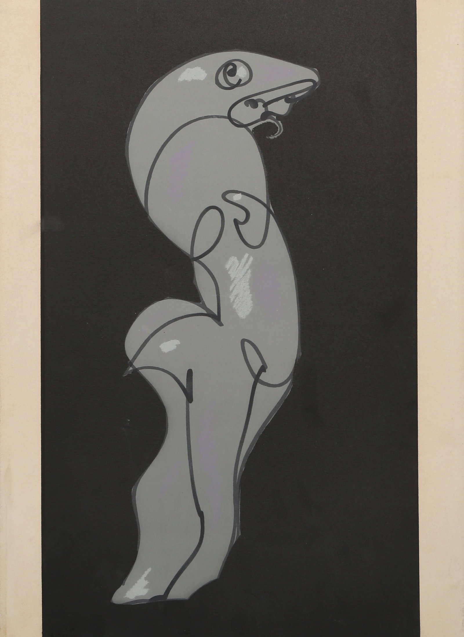 Max Ernst, Les Chiens Ont Soif Cover, Lithograph: Artist: Max Ernst, German (1891 - 1976) Title: Les Chiens Ont Soif Cover Portfolio: Les Chiens Ont Soif Year: 1964 Medium: Lithograph Edition: 165/320 Image Size: 17 x 22 inches Size: 17 x 24.5 in. (4