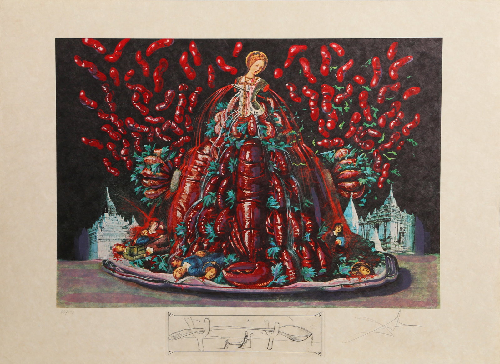Salvador Dali, Les Canibalismes de l'Automne, Lithograph with Engraving (1 of 5)