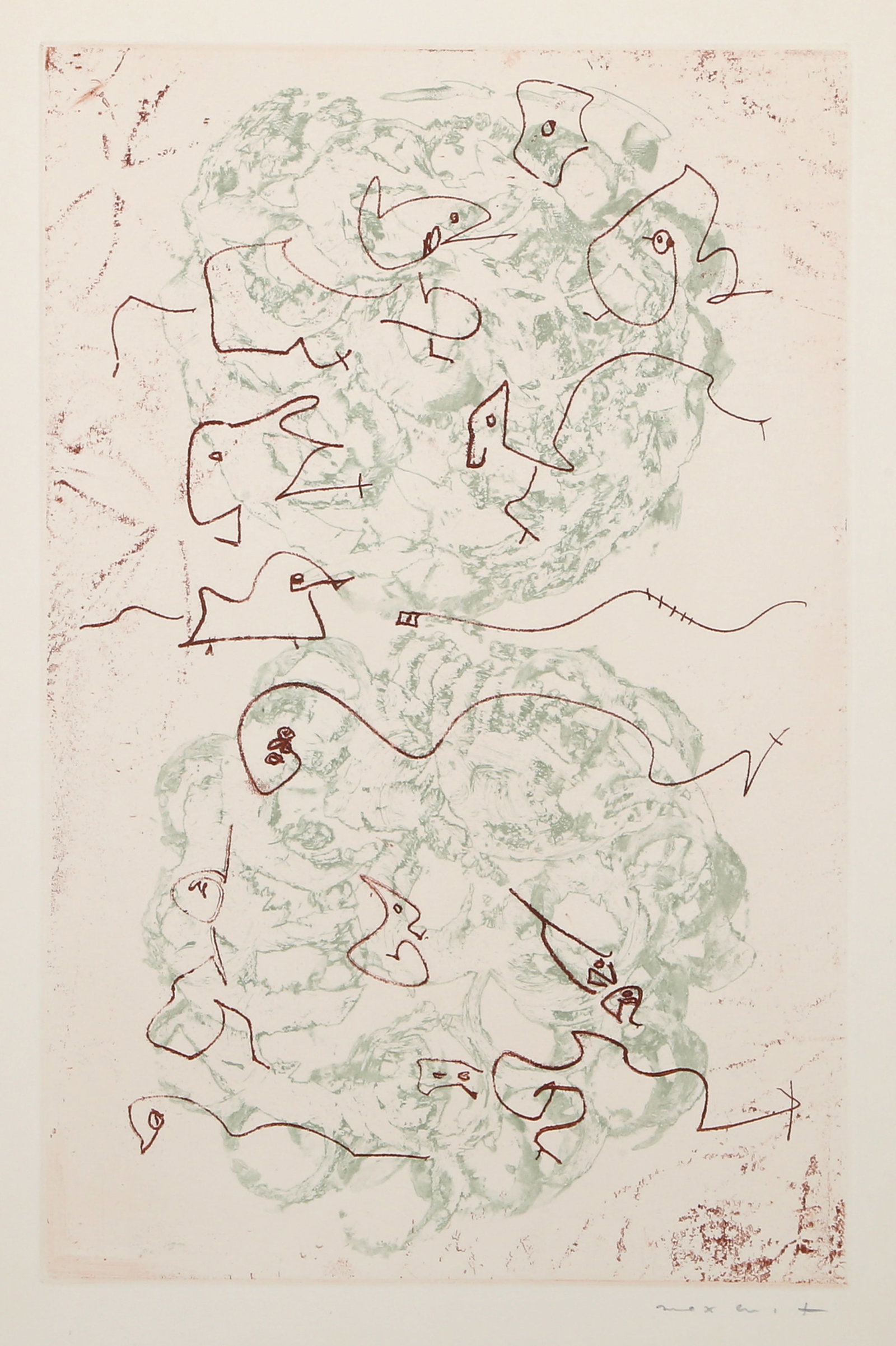 Max Ernst, Les Chiens Ont Soif, Color Etching (1 of 4)