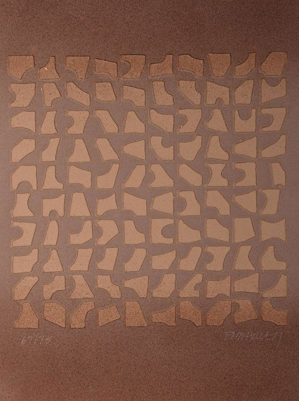 Paul Maxwell, Cast Paper: Artist: Paul Maxwell, American (1926 - ) Title: Untitled Year: circa 1970 Medium: Cast Paper, signed and numbered in pencil Edition: 67/70 Image Size: 20 x 23 inches Size: 30 x 23 in. (76.2 x 58.42 cm