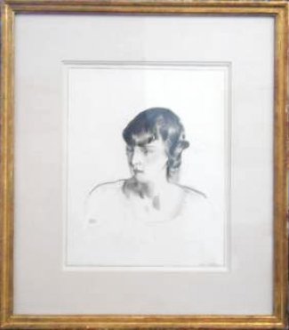 George Bellows, Portrait of Agnes Tait, Lithograph: Artist: George Bellows, American (1882 - 1925) Title: Portrait of Agnes Tait Medium: Lithograph, signed in pencil Size: 12 x 10 in. (30.48 x 25.4 cm)